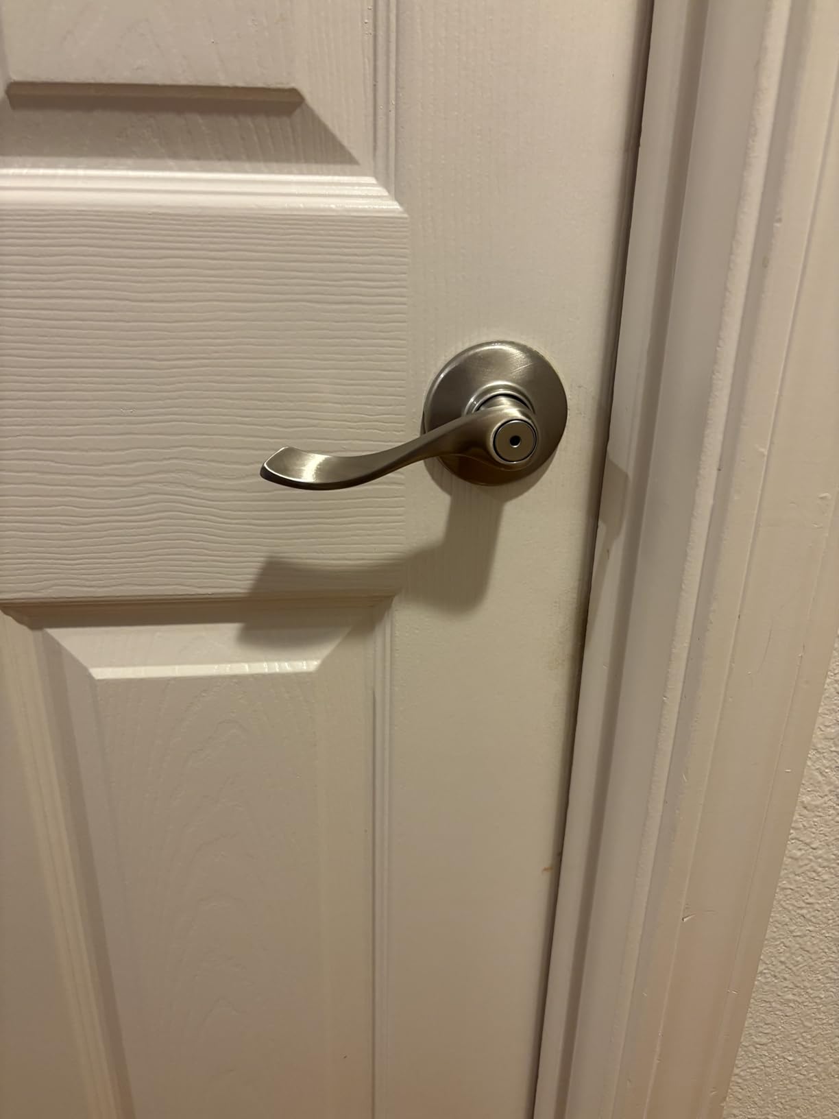Kwikset Balboa Interior Privacy Door Handle with Lock, Door Lever for Bathroom and Bedroom, Polished Brass Reversible Keyless Turn Lock customer photo 1