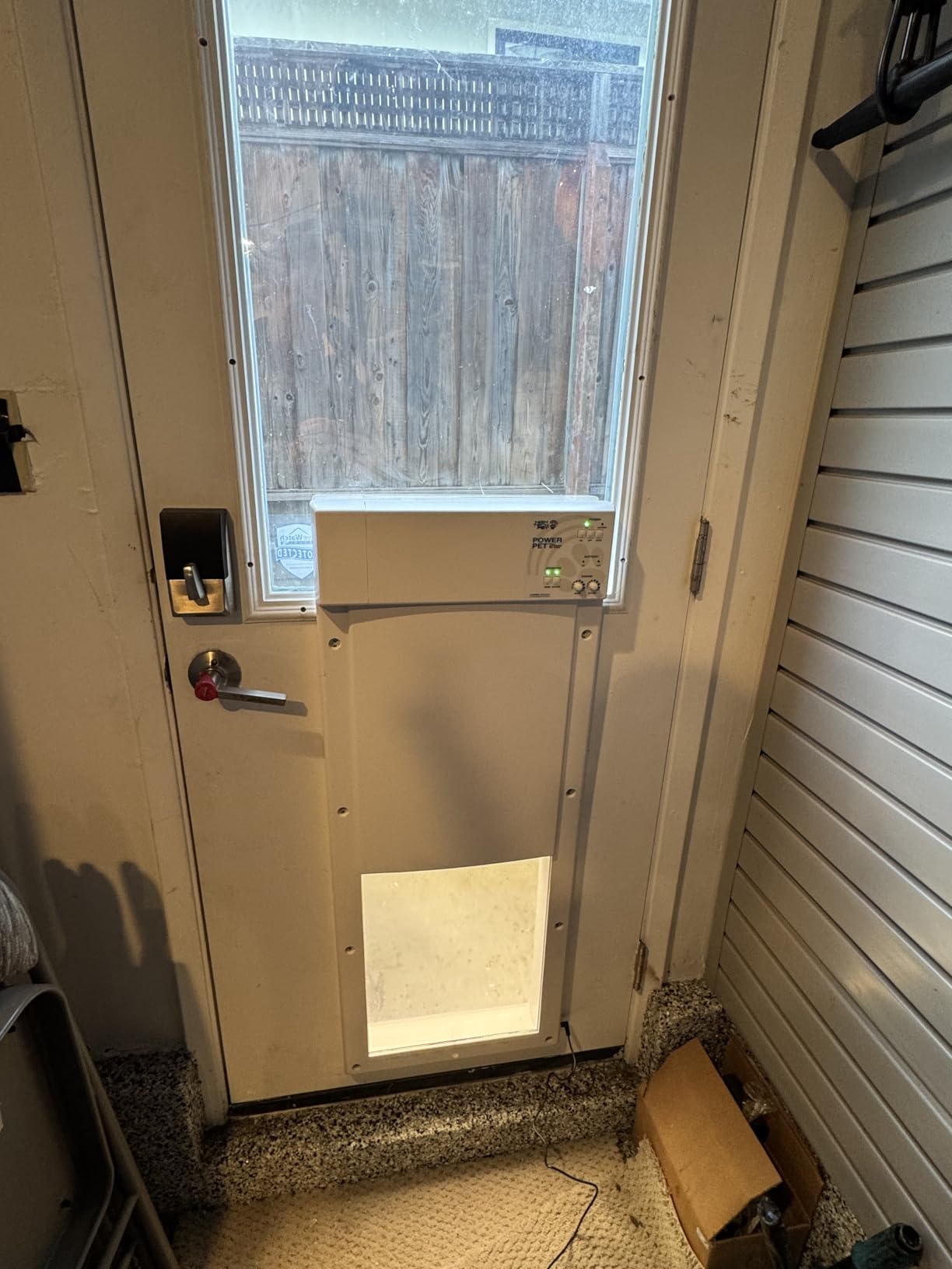 Power Pet Automatic Electronic Pet Door by High Tech Pet - Pet Operated Dog Door, High Security, Air Tight, for Large Dogs 30-100 lbs. (12 1/4