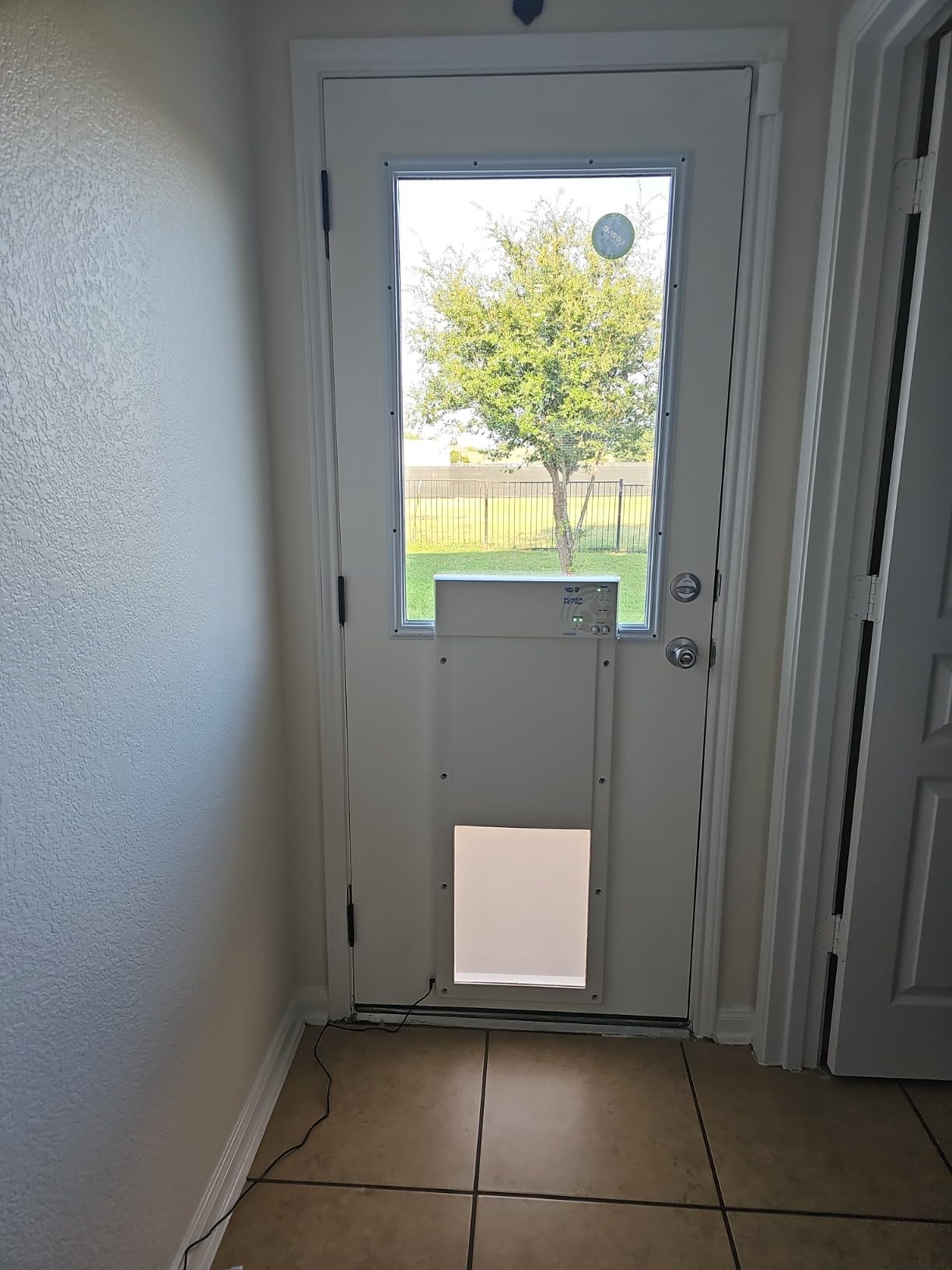 Power Pet Automatic Electronic Pet Door by High Tech Pet - Pet Operated Dog Door, High Security, Air Tight, for Large Dogs 30-100 lbs. (12 1/4