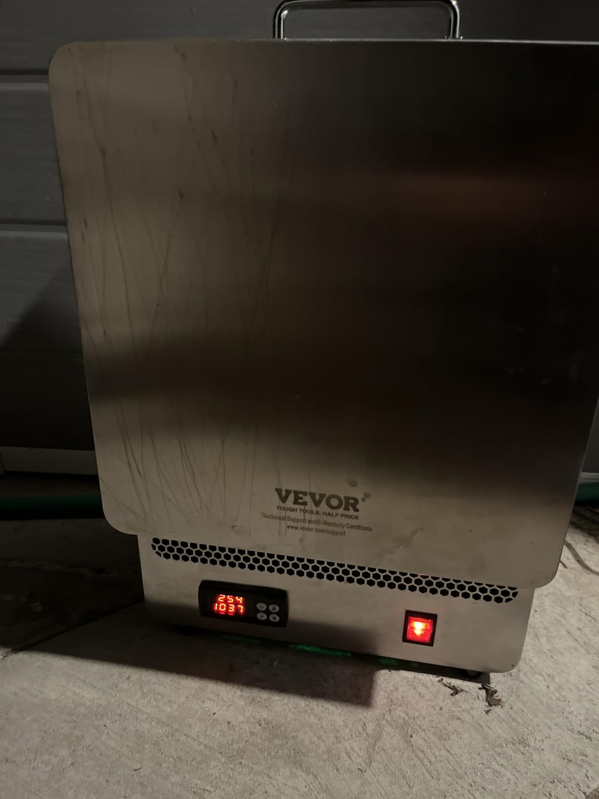 VEVOR Electric Kiln, 1500W Melting Furnace Max Temperature 2192°F/1200°C, Stainless Steel, for Wax Casting, Clay DIY, Metal Tempering, Glazing on Pottery, Silver customer photo 2