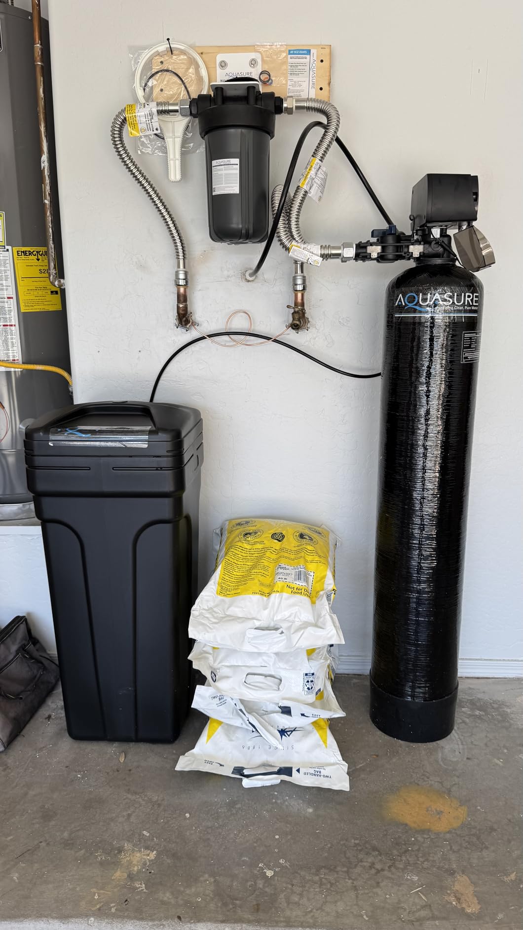 Aquasure Harmony Series 72,000 Grains Whole House Water Softener Bundle with Automatic Digital Control Head and Triple Purpose Sediment/Carbon/Zinc Filter System customer photo 1