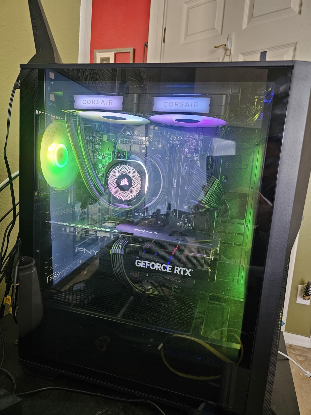 CORSAIR iCUE Link Titan 360 RX RGB Liquid CPU Cooler - 360mm AIO - Low-Noise - FlowDrive Cooling Engine - Intel LGA 1851/1700, AMD AM5/AM4 - 3X RX120 RGB Fans - iCUE Link System Hub Included - Black customer photo 1