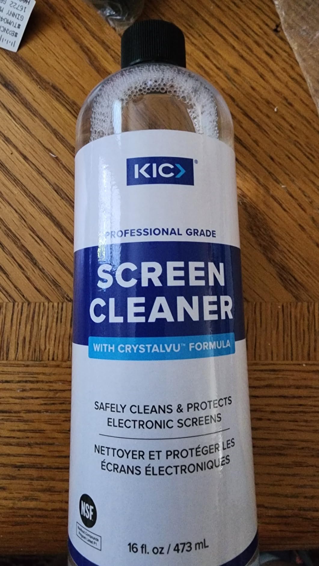 KIC CrystalVu Screen Cleaner Spray Kit with Microfiber Cleaning Cloth - Streak-Free for TV, Phone, Laptop, Monitor & Tablet - NSF Certified Safe Formula - 1 Reusable Microfiber Towel - 16oz customer photo 1