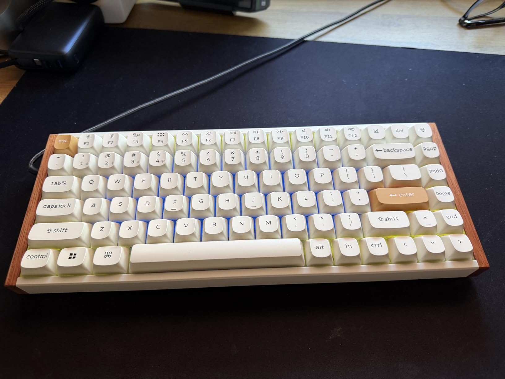 Keychron K2 HE Rapid Trigger Wireless Magnetic Custom Keyboard | QMK Launcher 2.4 GHz & Bluetooth, Hall Effect Gateron Double-Rail Magnetic Switch for Mac Windows Linux (Aluminum + Wood) customer photo 1
