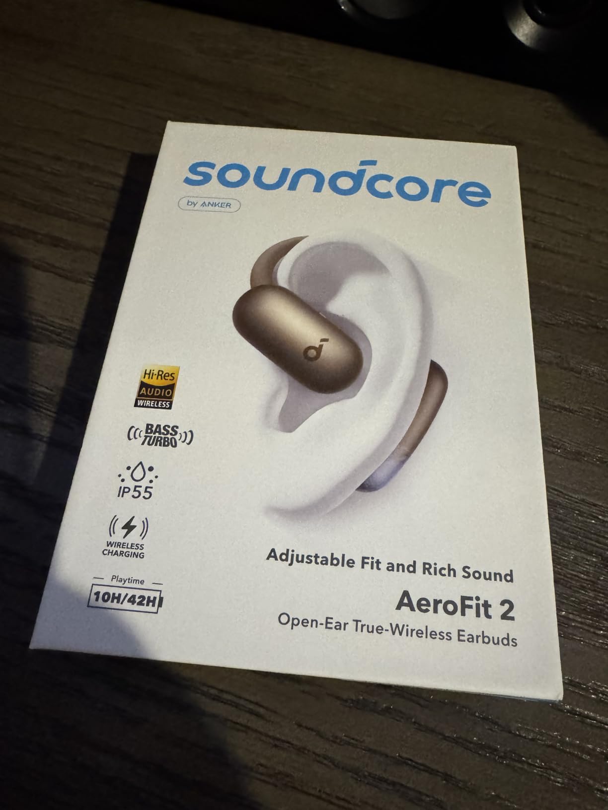 soundcore AeroFit 2 by Anker, Open-Ear Headphones, Real-Time Translation Earbuds, 4 Adjustable Positions for Every Ear Size, 2x Richer Bass, Hi-Res, 42H Playtime, IP55, AI Clear Calls, Wireless Charging customer photo 2