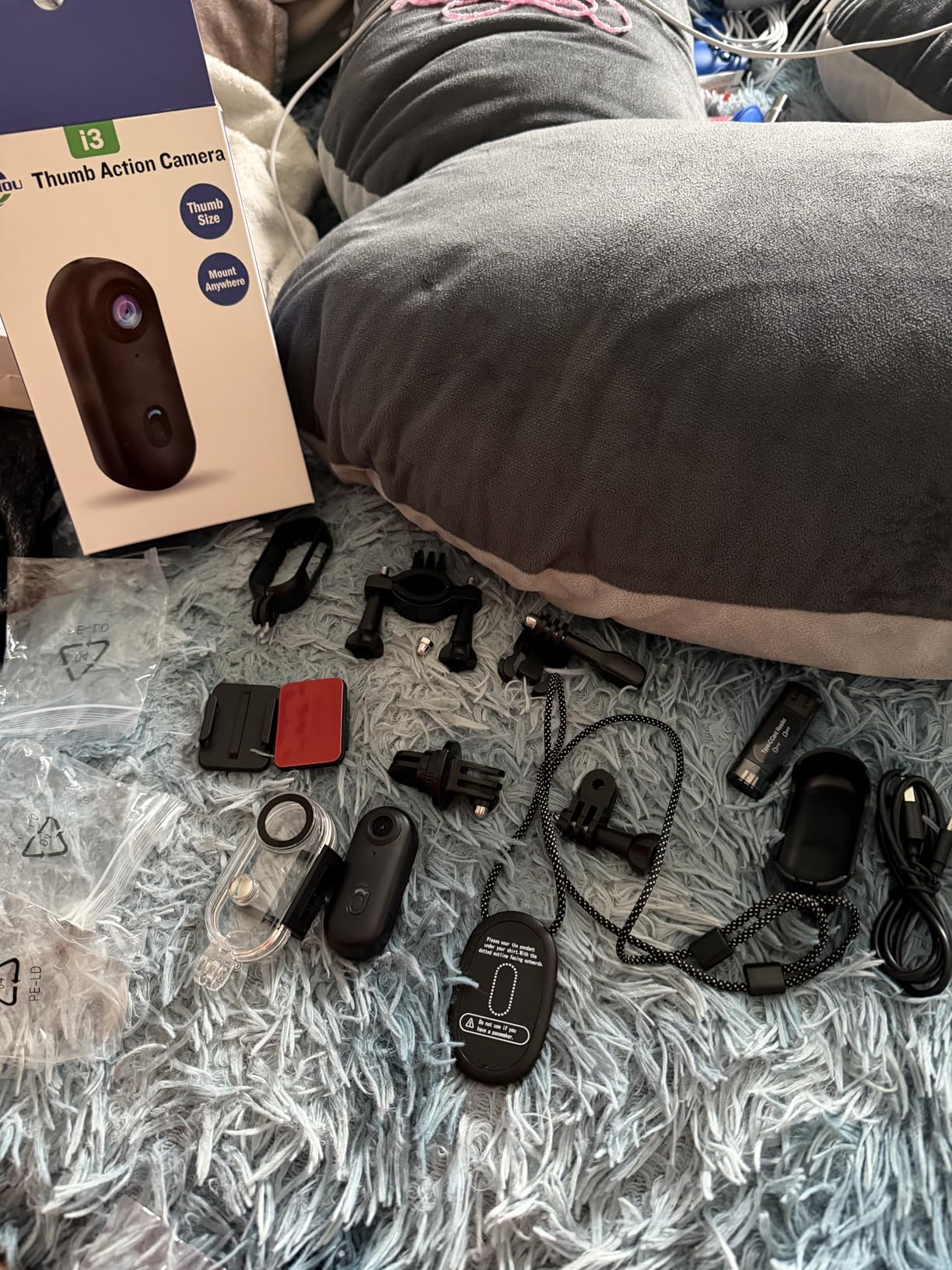 i3 4K Thumb Action Camera, Tiny Size, Mount Anywhere, Small Body Camera with Spring Clip, Portable Vlogging, Hands-Free POV Recording, Helmet Cam for Cycling, Motorcycle (64G-Card, Black) customer photo 2