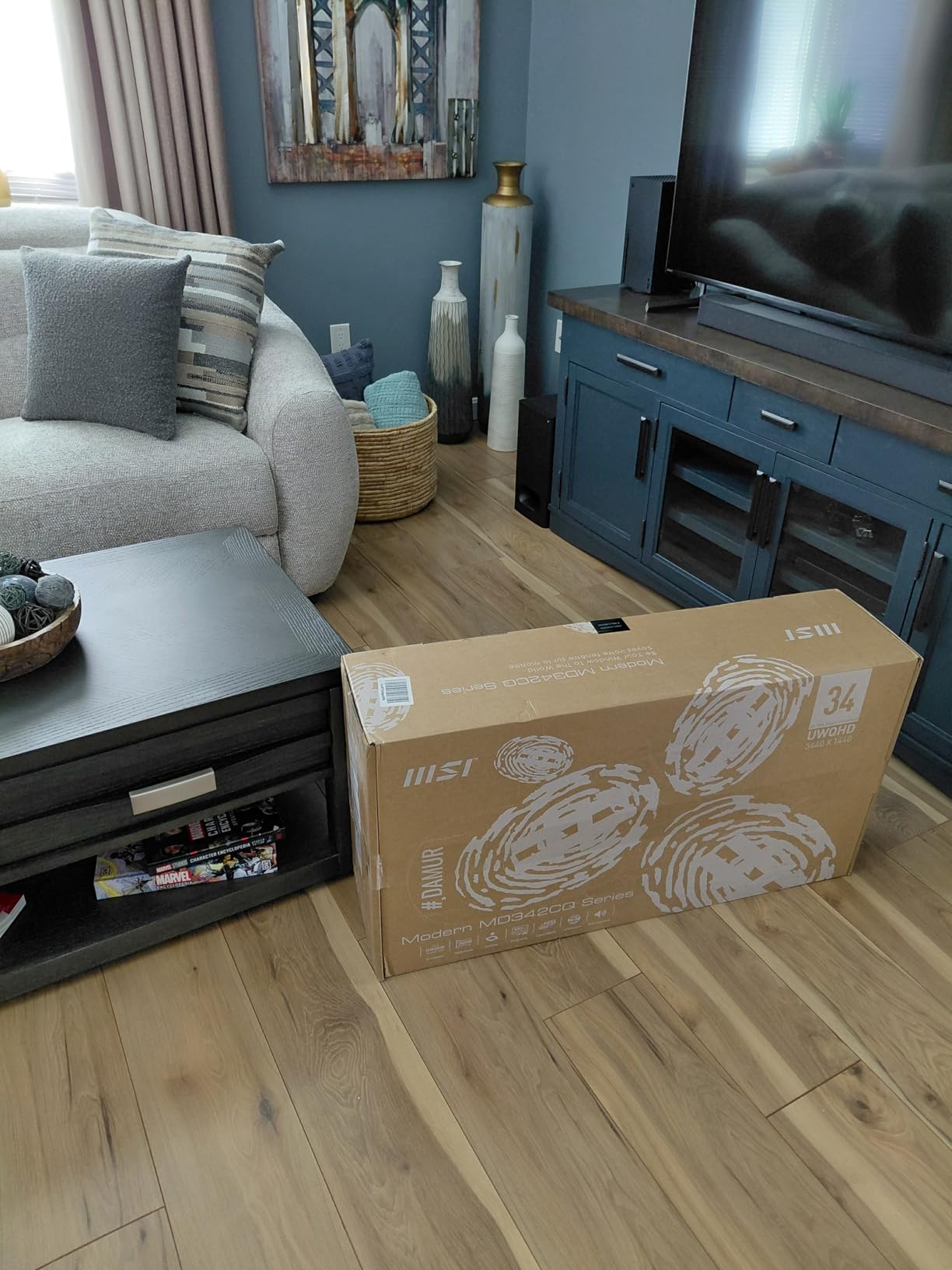 MSI Modern MD342CQPW 34in VA 3440 x 1440 (UWQHD) Computer Monitor, 120Hz, 1800R Curved, Adaptive-Sync, HDMI, DP, USB-C 98W Power Delivery, KVM, Height Adjustable, VESA, Speaker, 1ms, White customer photo 1