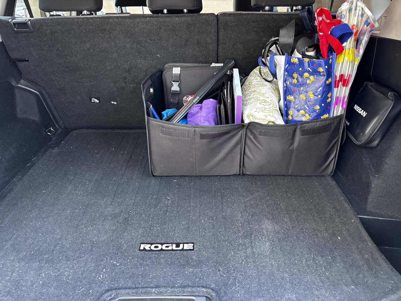 MIKKUPPA Car Trunk Organizer - 70L Collapsible Trunk Organizer for Groceries, Car Storage Organizers for SUV Auto Truck Van with Non Slip Bottom (Black) customer photo 1