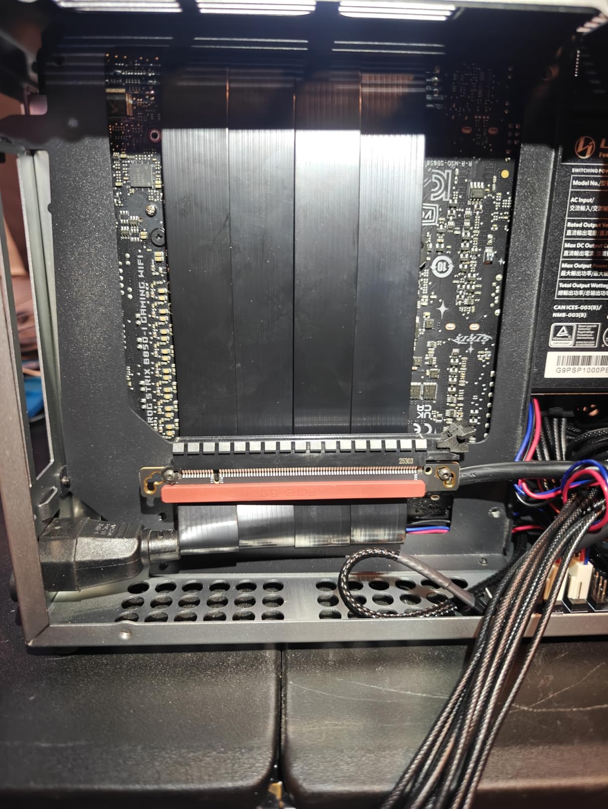 ASUS ROG Strix B850-I Gaming WiFi AMD AM5 B850 Mini-ITX Motherboard, 10+2+1 Stages, DDR5, 2.5G LAN, WiFi 7, 2X M.2, PCIe 5.0 x16, USB 20Gbps Type-C, AI Overclocking, Aura Sync customer photo 1