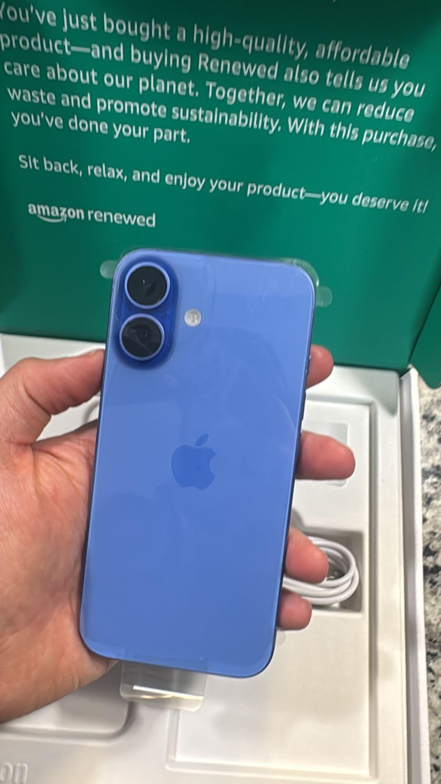 Apple iPhone 16, 128GB, Teal - Unlocked (Renewed) customer photo 1