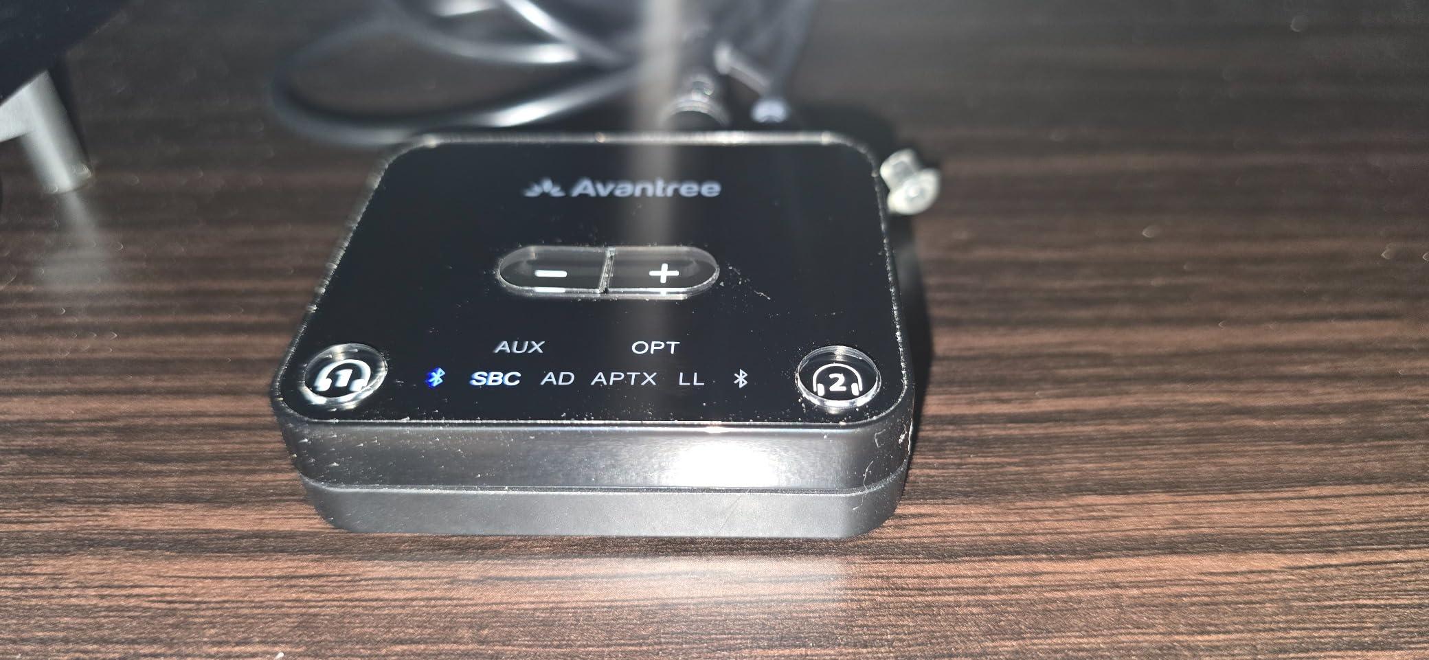 Avantree Audikast 3 - Bluetooth 5.3 Transmitter for TV Audio via Optical & AUX Outputs Only, aptX Adaptive, Dual Headphone Connection, 100ft Range customer photo 2