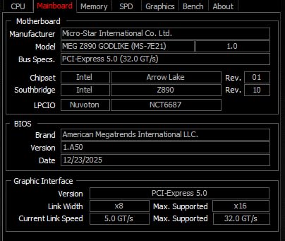 MSI MEG Z890 GODLIKE, E-ATX - Supports Intel Core Ultra Processors (Series 2), LGA 1851 - Dynamic Dashboard III, EZ Slide M.2, DDR5 (9200+ MT/s OC), M.2 & PCIe 5.0, Thunderbolt 5, Wi-Fi 7, 10G LAN customer photo 1