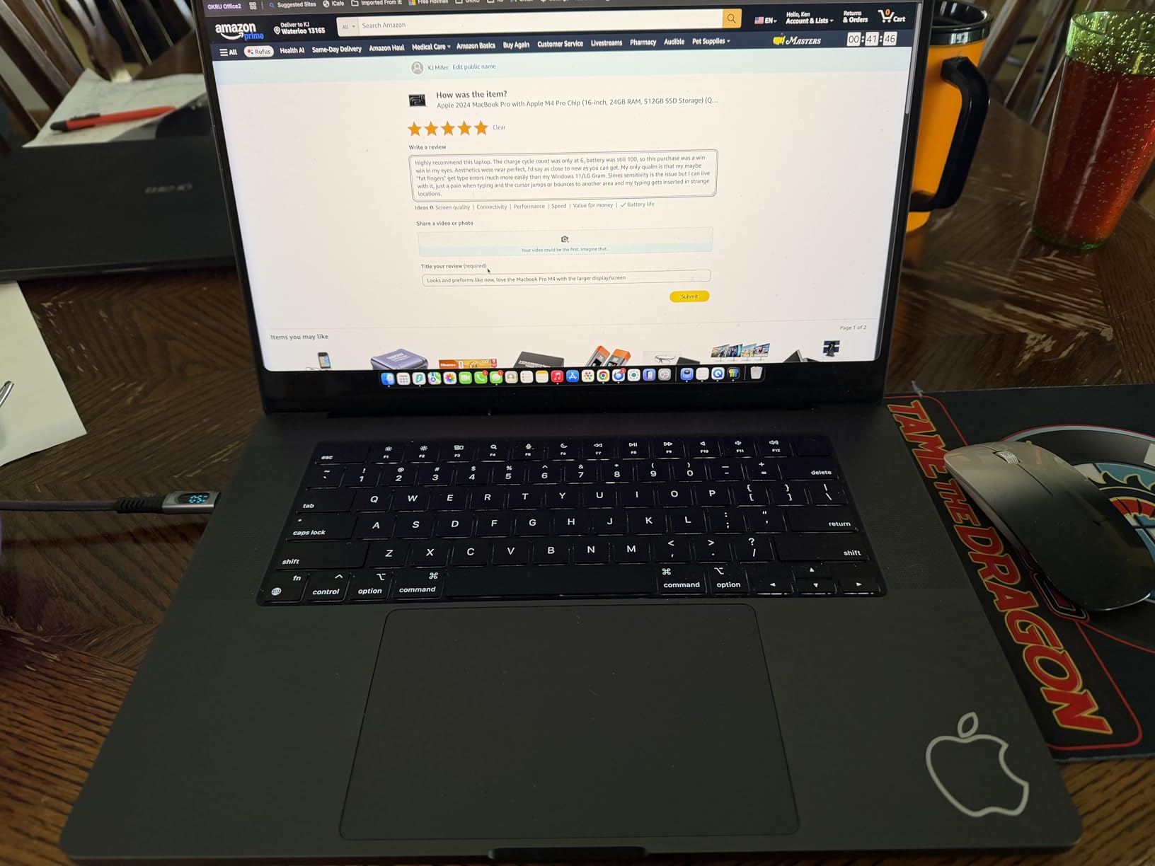 Apple 2024 MacBook Pro with Apple M4 Pro Chip (16-inch, 24GB RAM, 512GB SSD Storage) (QWERTY English) Space Black (Renewed) customer photo 2