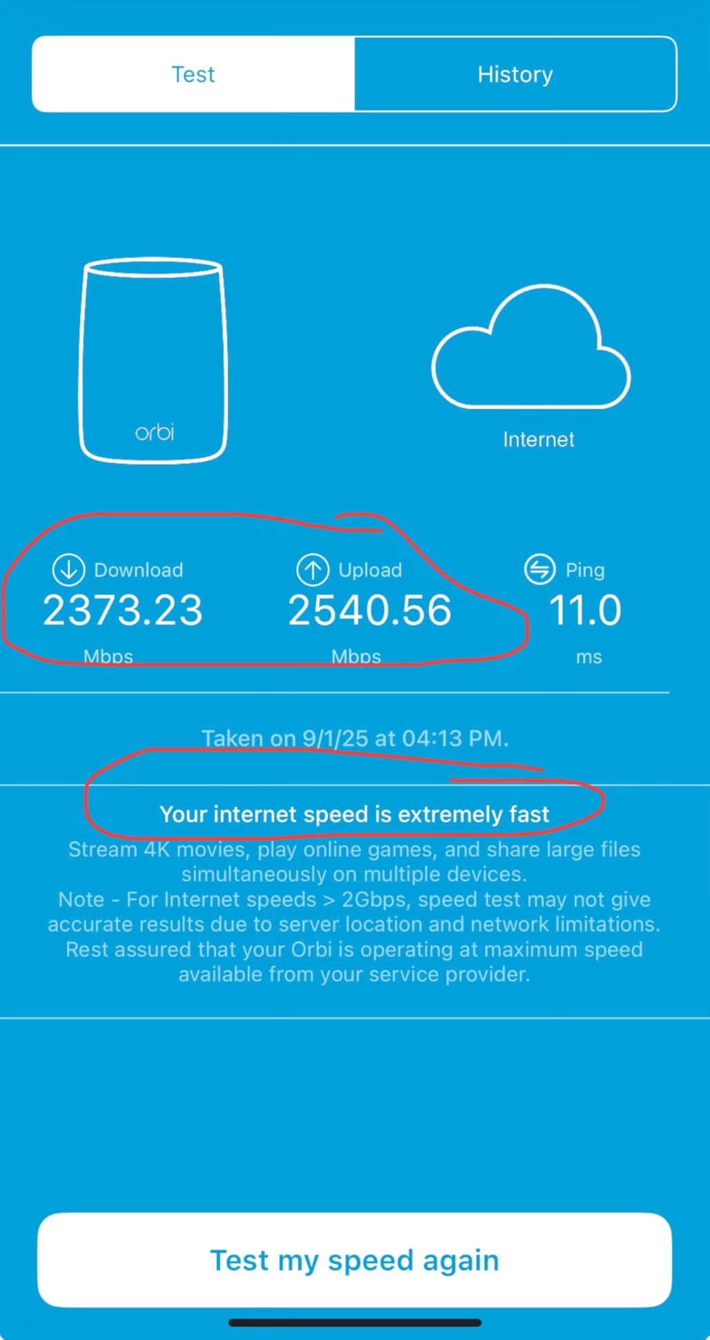 NETGEAR Orbi 870 Series Tri-Band WiFi 7 Mesh System (RBE873) - Router + 2 Satellite Extenders, Security Features, Up to 21 Gbps, Covers Up to 9,000 Sq. Ft., 150 Devices, 10 Gig Internet Port, BE21000 customer photo 1