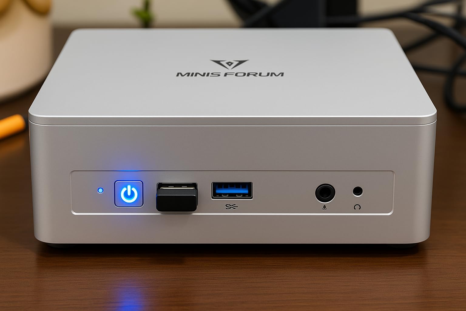 MINISFORUM UM870 Slim Mini PC AMD Ryzen 7 8745H(8C/16T), Mini Desktop Computer 32GB DDR5 RAM 1TB SSD, USB4/HDMI/DP 8K@60Hz Output, 2.5G LAN Port, 4xUSB Ports, WiFi 6E, BT5.3, AMD Radeon 780M Graphics customer photo 1