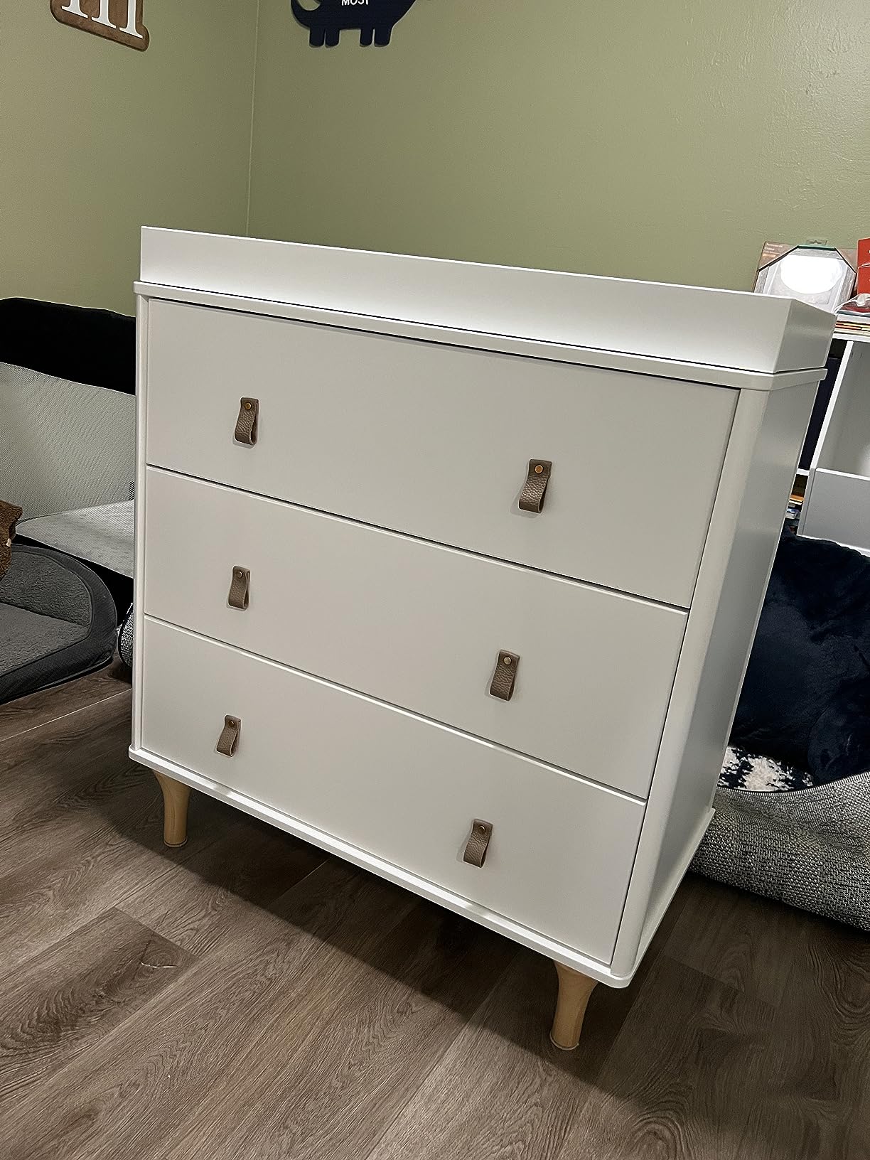 Babyletto Lolly 3-Drawer Changer Dresser with Removable Changing Tray in Natural Walnut, Greenguard Gold Certified customer photo 1