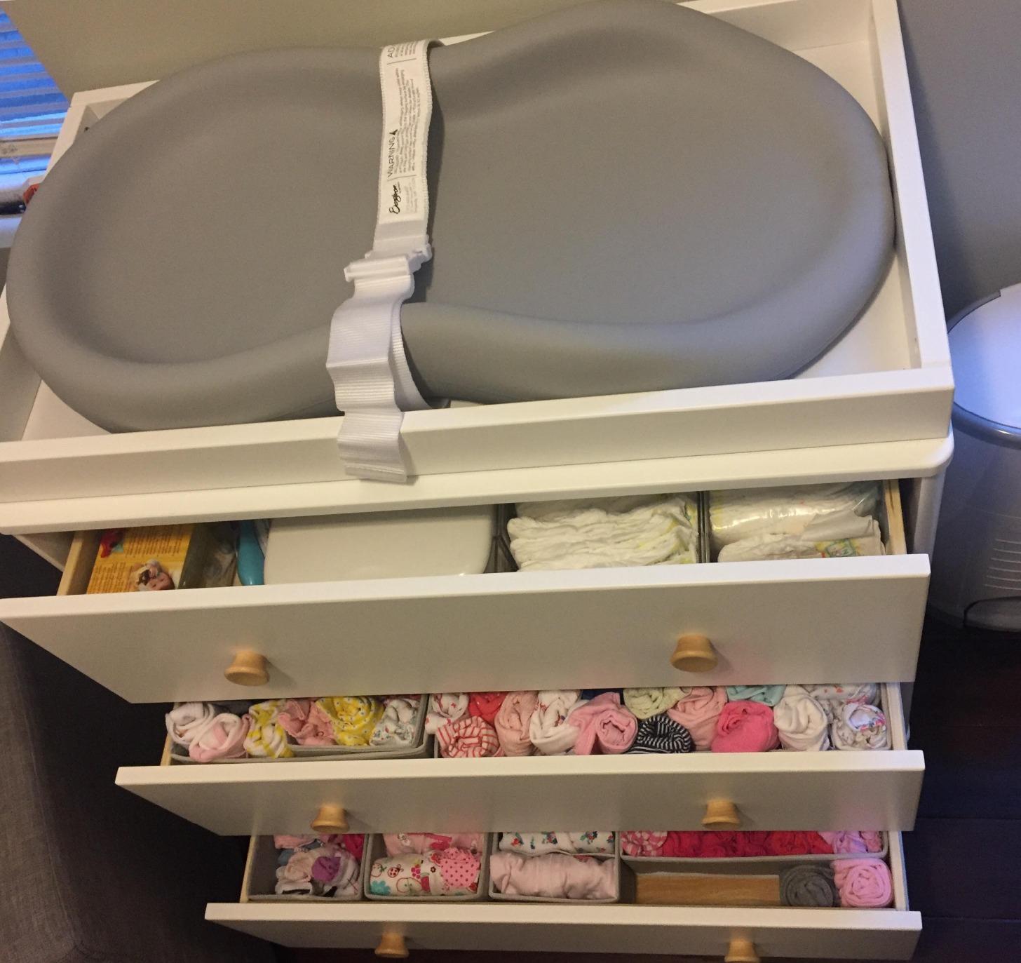 Babyletto Lolly 3-Drawer Changer Dresser with Removable Changing Tray in Natural Walnut, Greenguard Gold Certified customer photo 2