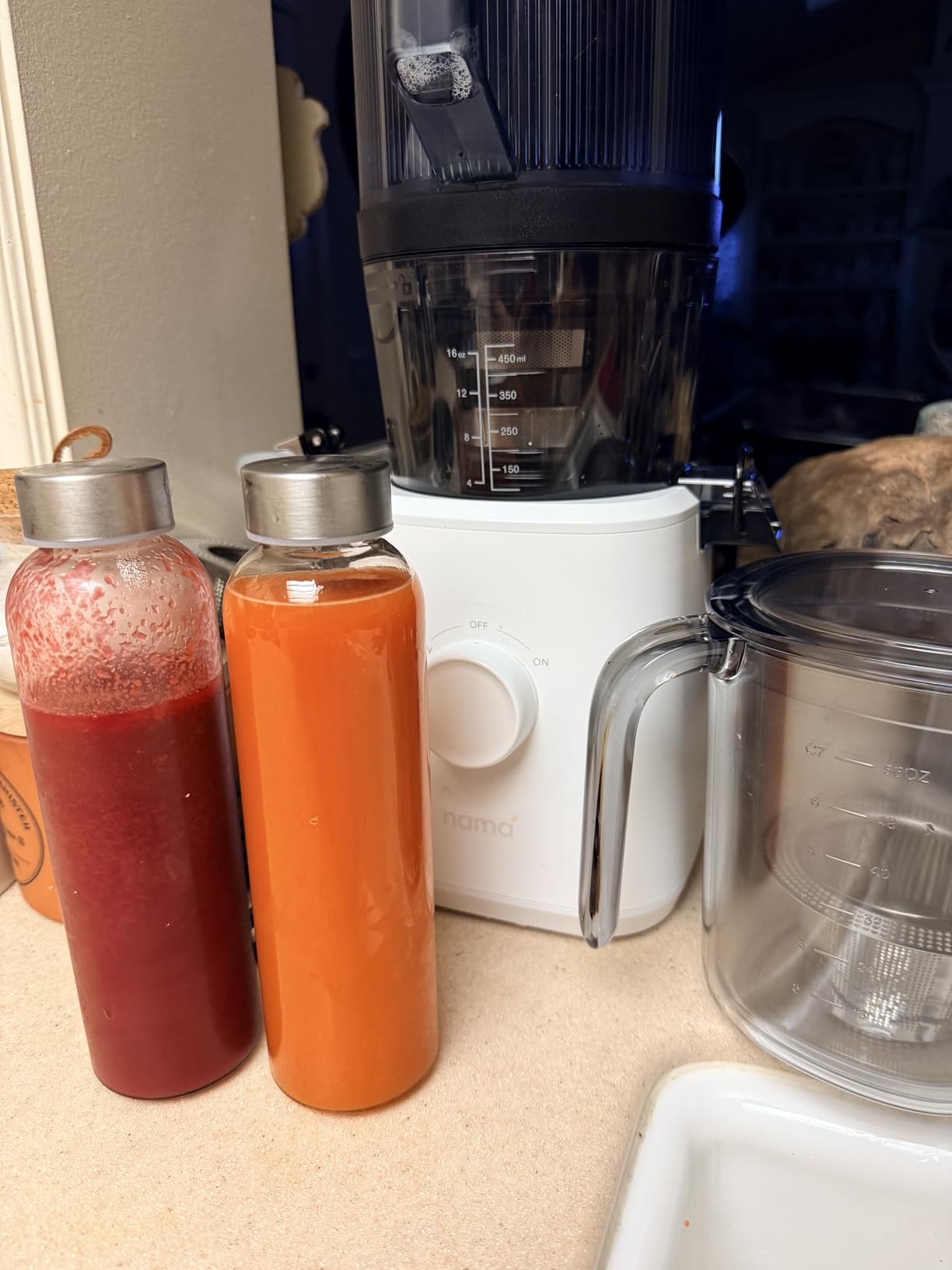 Nama J2 Cold Press Juicer - Self Feeding for Hands-Free Operation with Wide Mouth Hopper for Whole Recipe Loading, Zero Waste Masticating Juicer For More Juice, Less Pulp - Easy Cleanup & Assembly customer photo 1