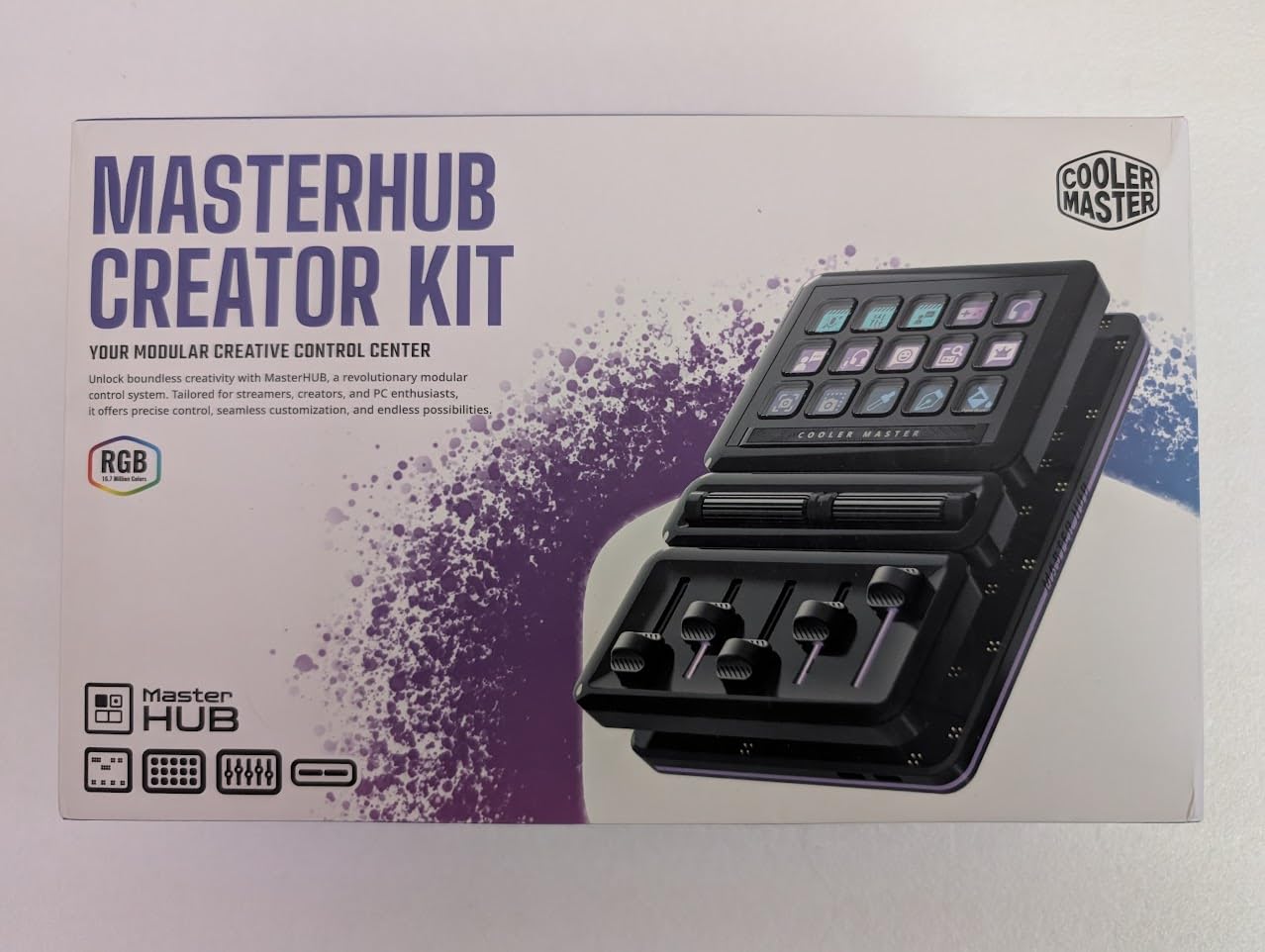 Cooler Master MasterHUB Modular Macro Pad - Customizable Hotkey Controller with 15 Display Keys, Faders & Dials, Magnetic Snap Modules for Editing, Streaming, and Workflow Control customer photo 2