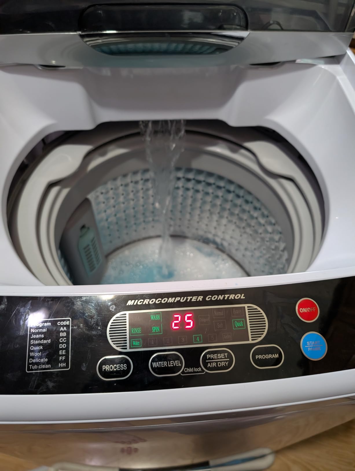 ROVSUN 25LBS Portable Washing Machine, Full-Automatic Electric Laundry Machine with Stainless Steel Drum, Compact Washer and Spin Dryer Combo with Drain Pump for Home, Apartment customer photo 1