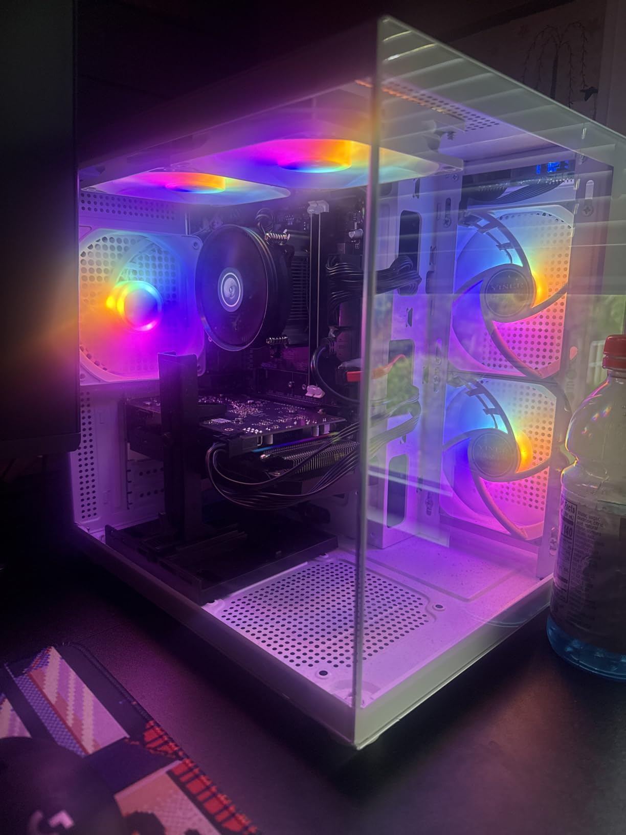 Prebuilt Gaming PC Desktop Computer, Intel Core i7 Desktop, Operating at A Frequency of 3.4-3.9 GHz, RX590 Graphics Card with 8GB GDDR5 Video Memory, 16GB RAM, 512GB SSD, WiFi 5.0, RGB Fan x4 customer photo 2
