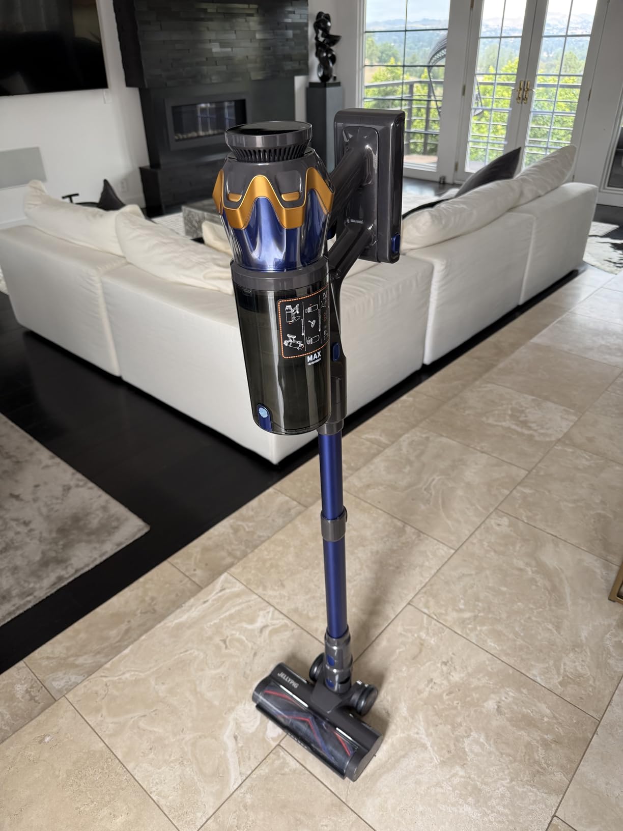 Cordless Vacuum Cleaner, Upgraded 650W 55KPA 70Mins Cordless Stick Vacuum Cleaner with Self-Standing and Touch Screen, Anti-tangle Wireless Vacuum, Vacuum Cleaners for Home/Pet Hair/Carpets/Floors customer photo 1