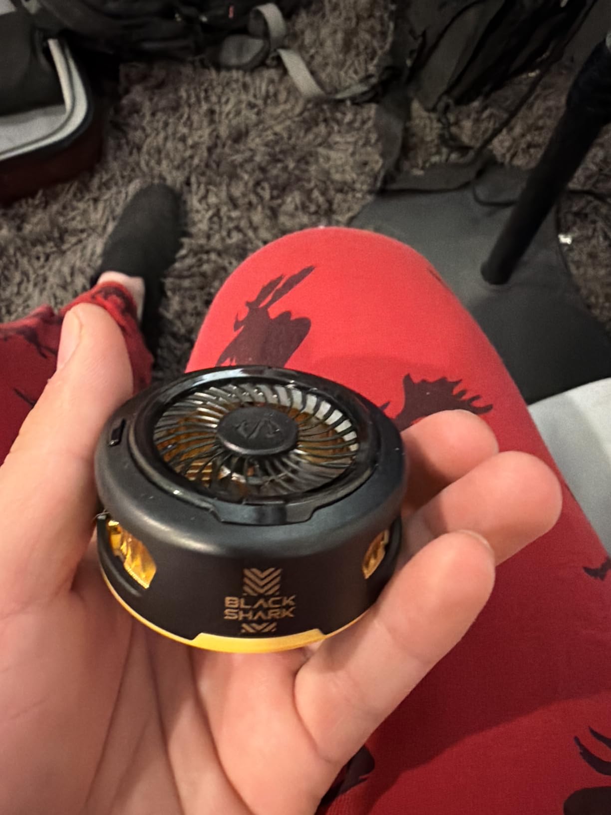 Black Shark FunCooler 5 Magnetic Cell Phone Cooler for Gaming, Portable Mobile Phone Cooling Fan with RGB Light, Cellphone Radiator for iPhone Magnetic Series/Android/Tablet/iPad (Black) customer photo 1
