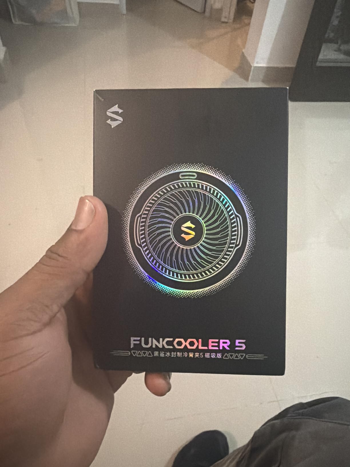 Black Shark FunCooler 5 Magnetic Cell Phone Cooler for Gaming, Portable Mobile Phone Cooling Fan with RGB Light, Cellphone Radiator for iPhone Magnetic Series/Android/Tablet/iPad (Black) customer photo 2