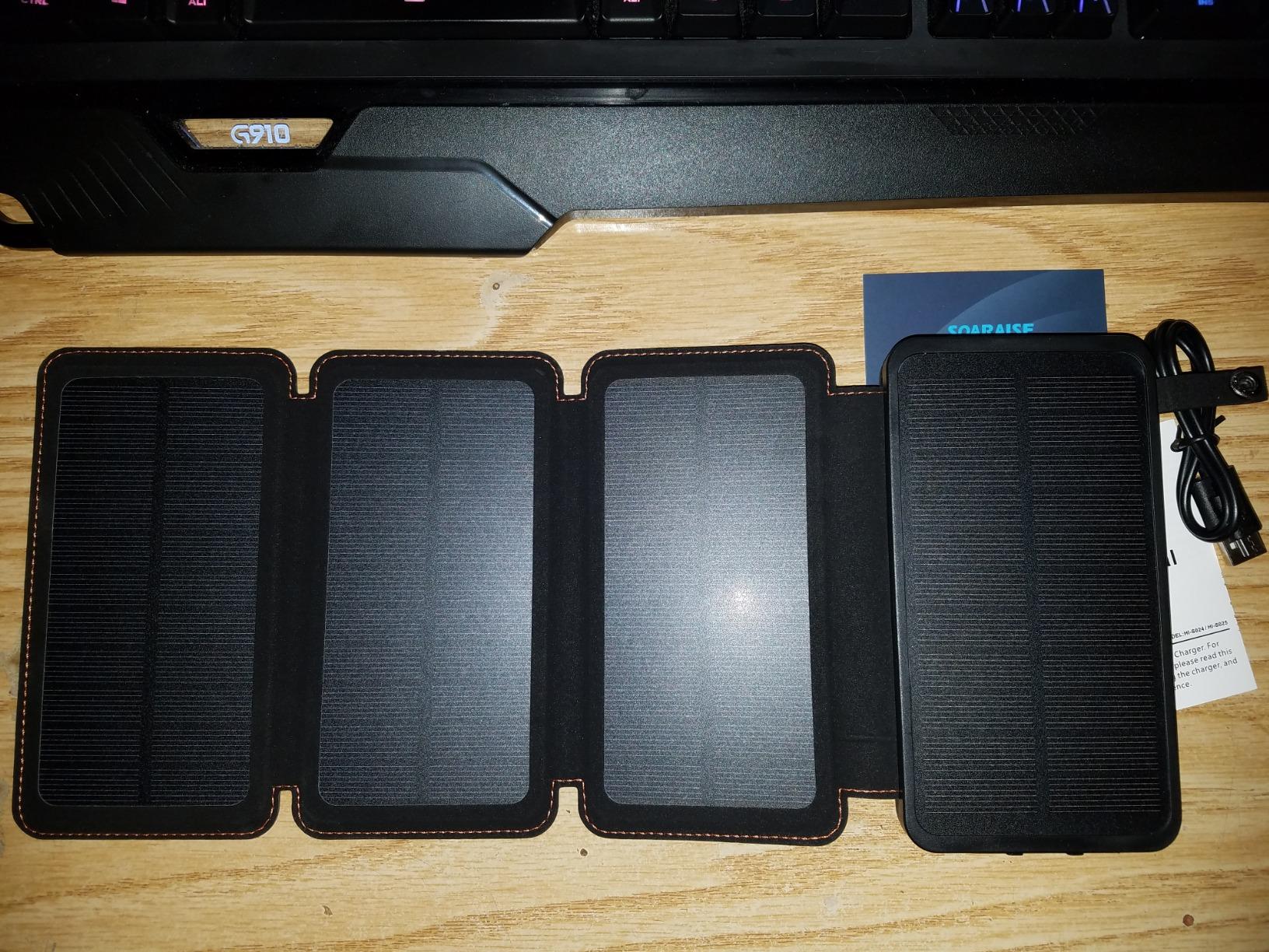 SOARAISE Solar Charger Power Bank - 48000mAh Wireless Portable Charger Built-in 4 Cables and 4 Solar Panels, PD QC 3.0 Fast Charging USB C Battery Pack with Flashlight for Camping Travel customer photo 2