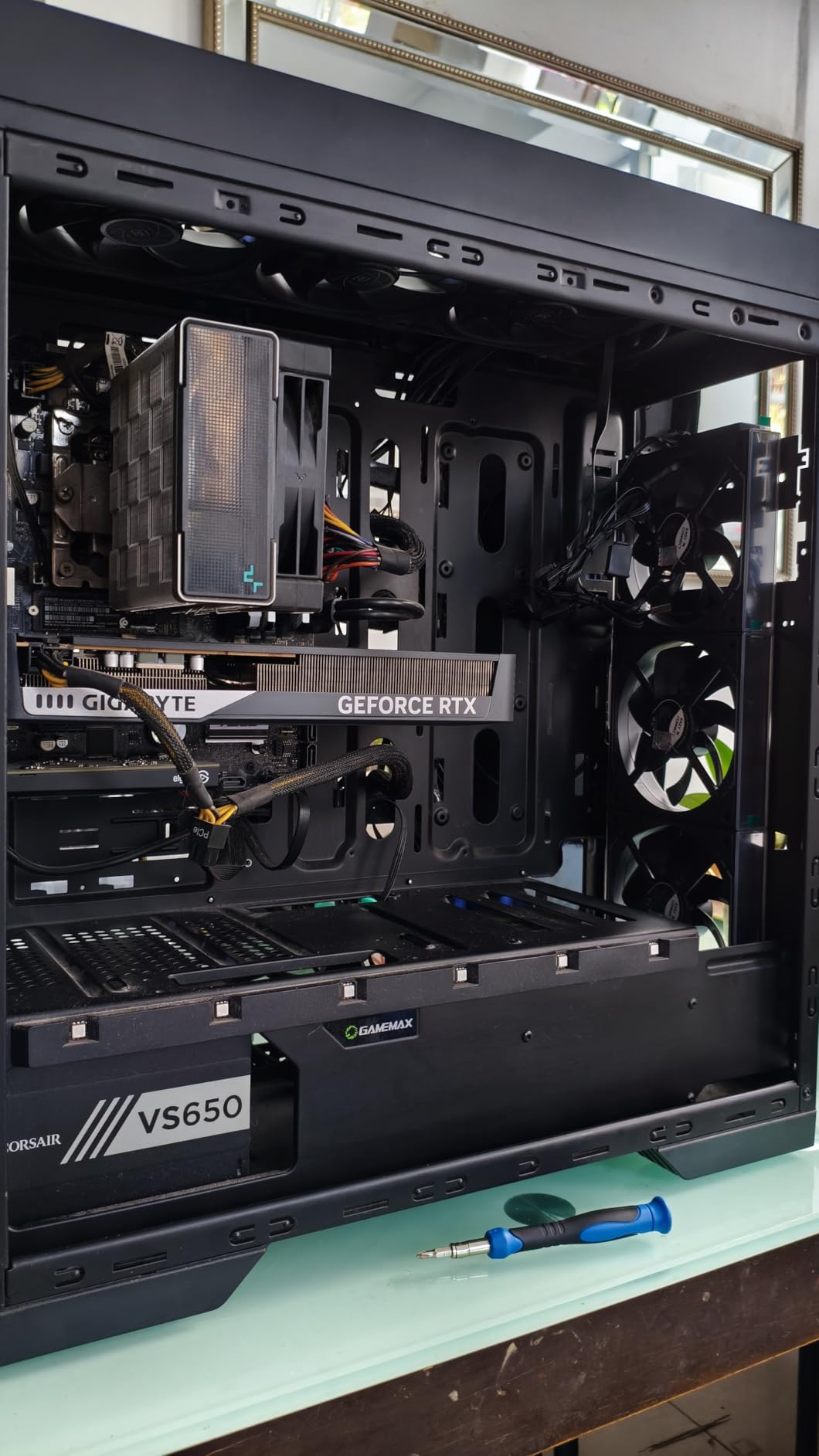 Thermalright TL-M12Q X3 120mm PC Case Fans, 2000RPM, 68.9CFM, 3-Pack | Clean Daisy Chain Wiring, PWM/ARGB Sync, Infinity Mirror Lighting customer photo 1