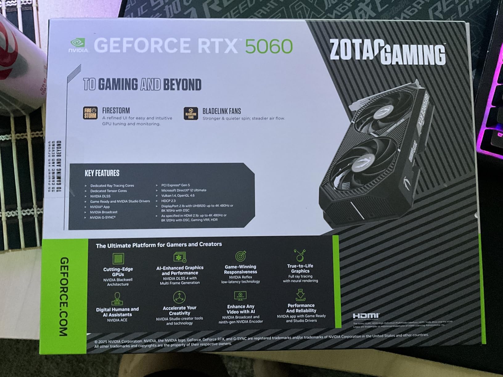 ZOTAC Gaming GeForce RTX 5060 Twin Edge OC DLSS 4 8GB GDDR7 128-bit 28 Gbps PCIE 5.0 Gaming Graphics Card, SFF-Ready Compact Card, ZT-B50600H-10M customer photo 2