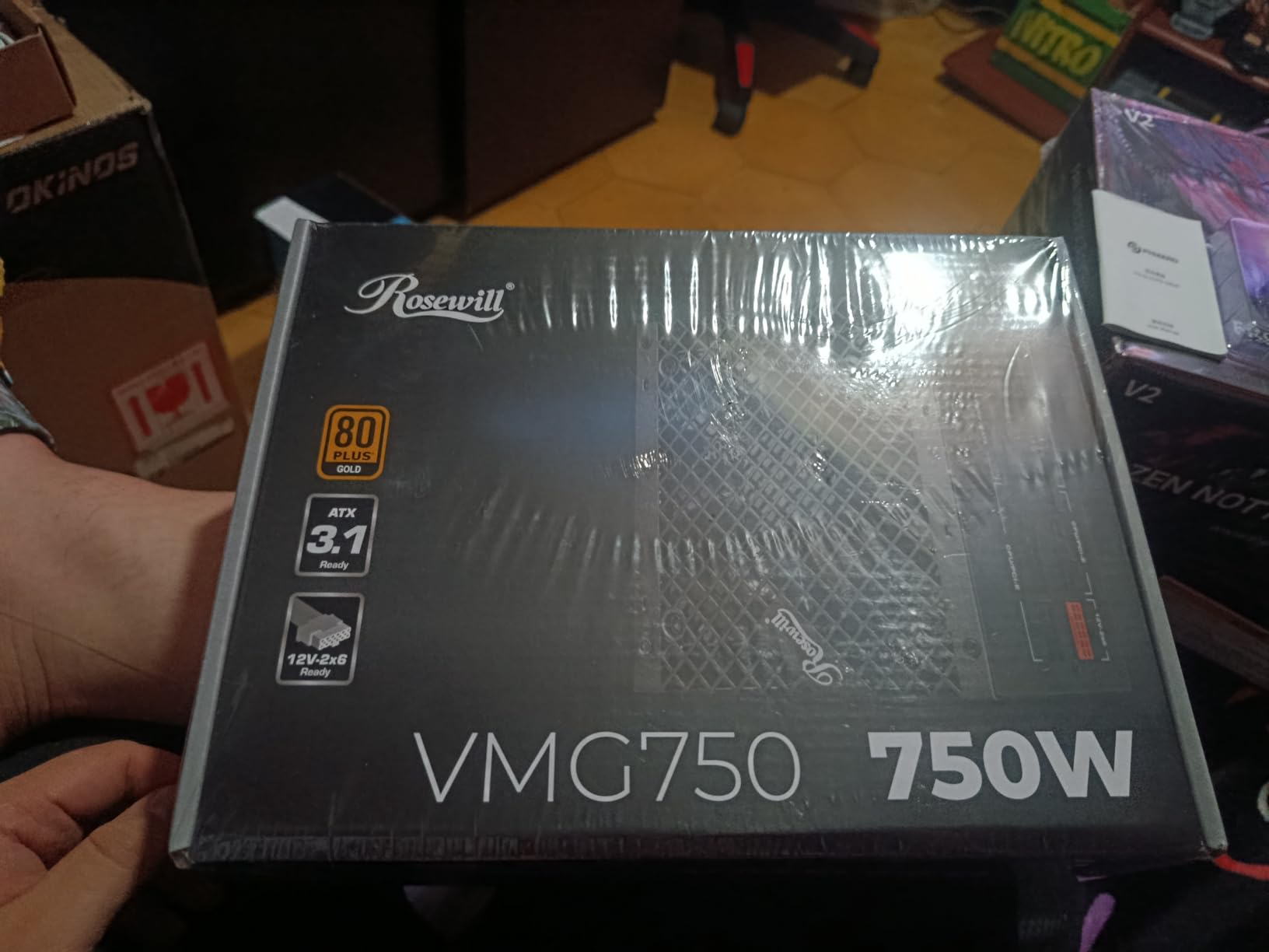 Rosewill VMG 750W 80+ Gold, ATX 3.0 & 3.1 Compatible, Full Modular Low-Noise Power Supply, PCIe 5.1 12V-2x6 Connector, 100% Japanese Electrolytic Capacitor, 120mm FDB Silent Fan - 5 Year Warranty customer photo 2