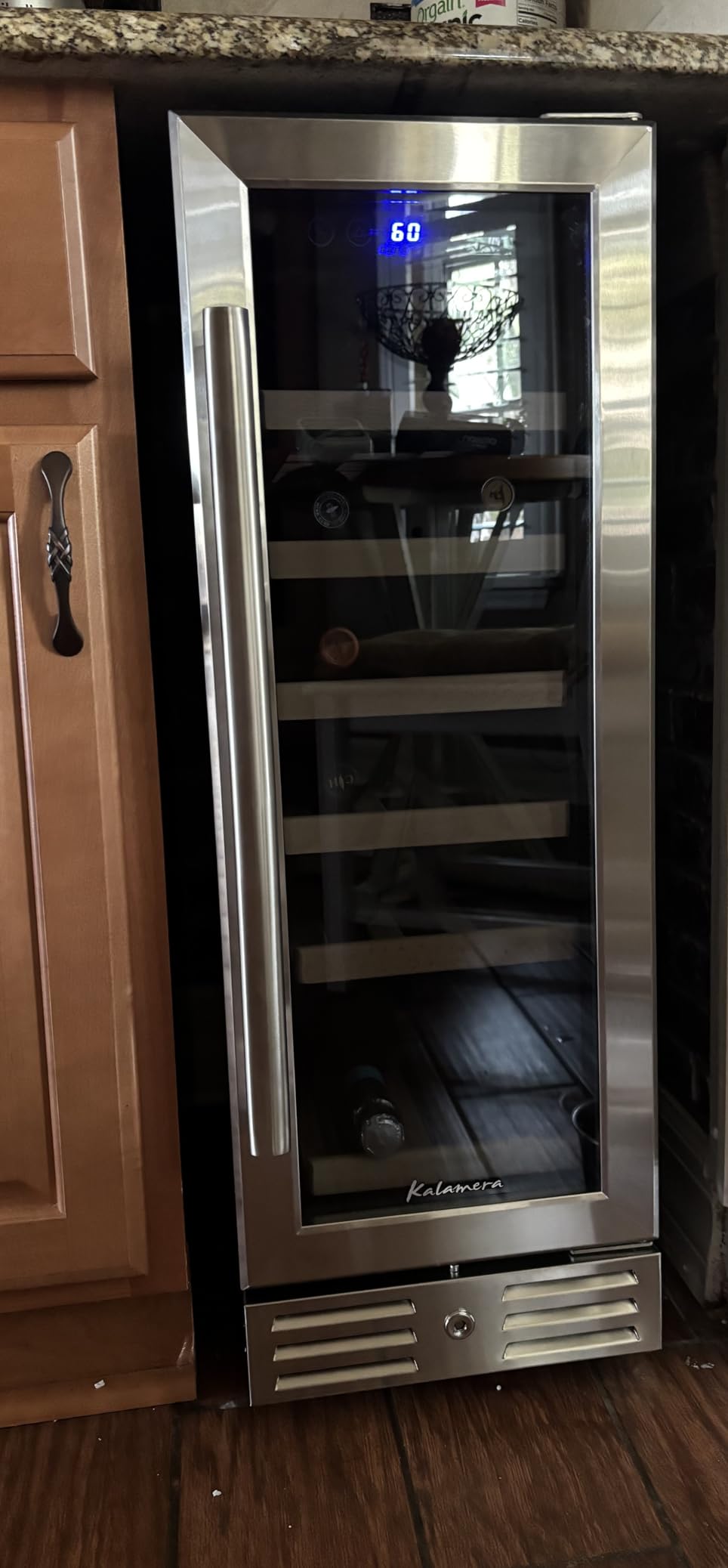 Kalamera Mini Fridge 24 Inch Undercounter Beverage and Wine Cooler Refrigerator Built-in or Freestanding - 118 Cans & 15 Bottles Capacity with LED Light Glass Door customer photo 2