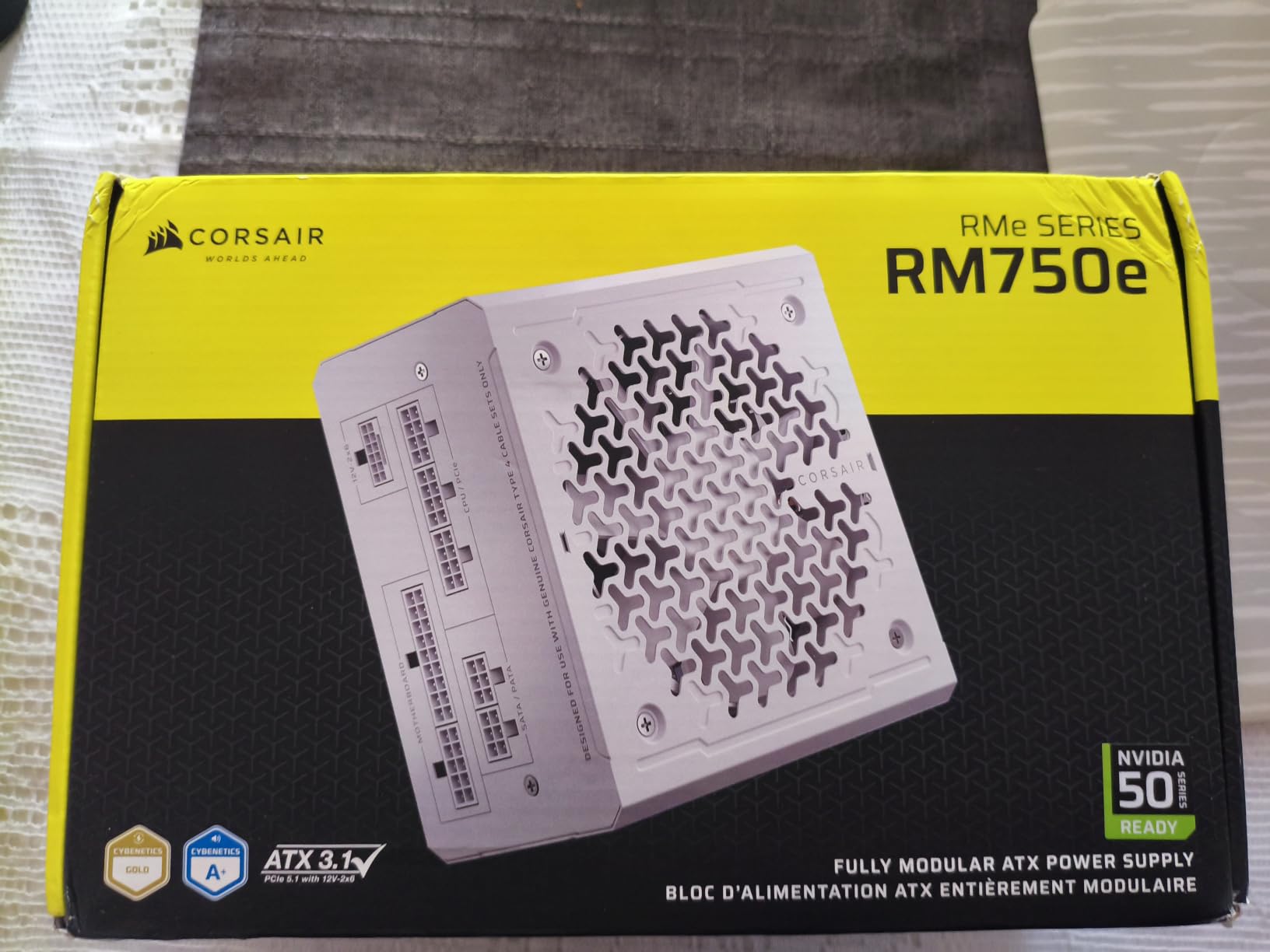 CORSAIR RM750e ATX 3.1 PCIe 5.1 Ready Fully Modular 750W Power Supply - 12V-2x6 Cable Included, Cybenetics Gold Efficiency, 105°C-Rated Capacitors, Modern Standby Mode - Black customer photo 2