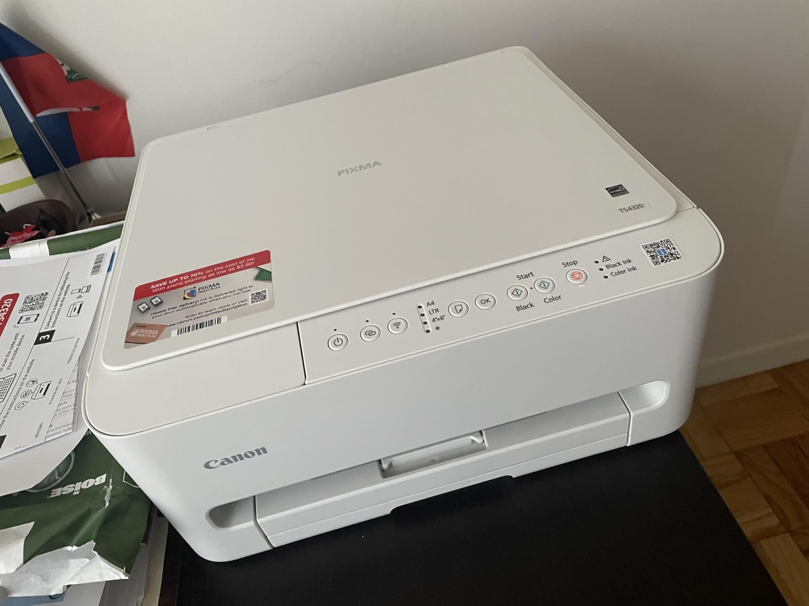 Canon PIXMA TS4320 Wireless Color Inkjet Printer for Duplex Printing, White - Home Printer with Copier/Scanner, Compact Design, Easy Setup, 1 Year Limited Warranty customer photo 2