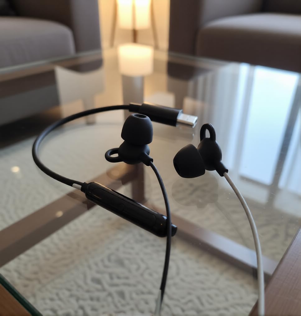 MEE audio SleepTones USB-C Wired Sleep Earbuds for Side Sleepers with Lightweight Low-Profile Silicone Earpieces, Noise Reduction Sleeping Headphones with Built-in Mic & Volume Controls customer photo 1