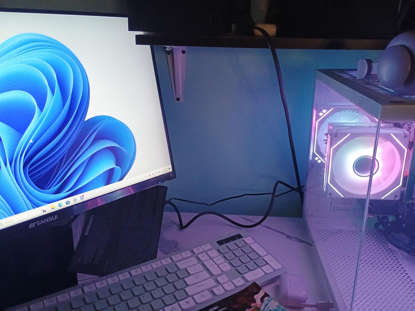 suevery Prebuilt Gaming PC, Black, Ryzen5 6Cores 3.6G-4.1G, DDR4 3200MHz 16G RAM, NVMe 512G SSD, Radeon RX560 4G, WIFI6 Desktop Computers Business Home customer photo 2
