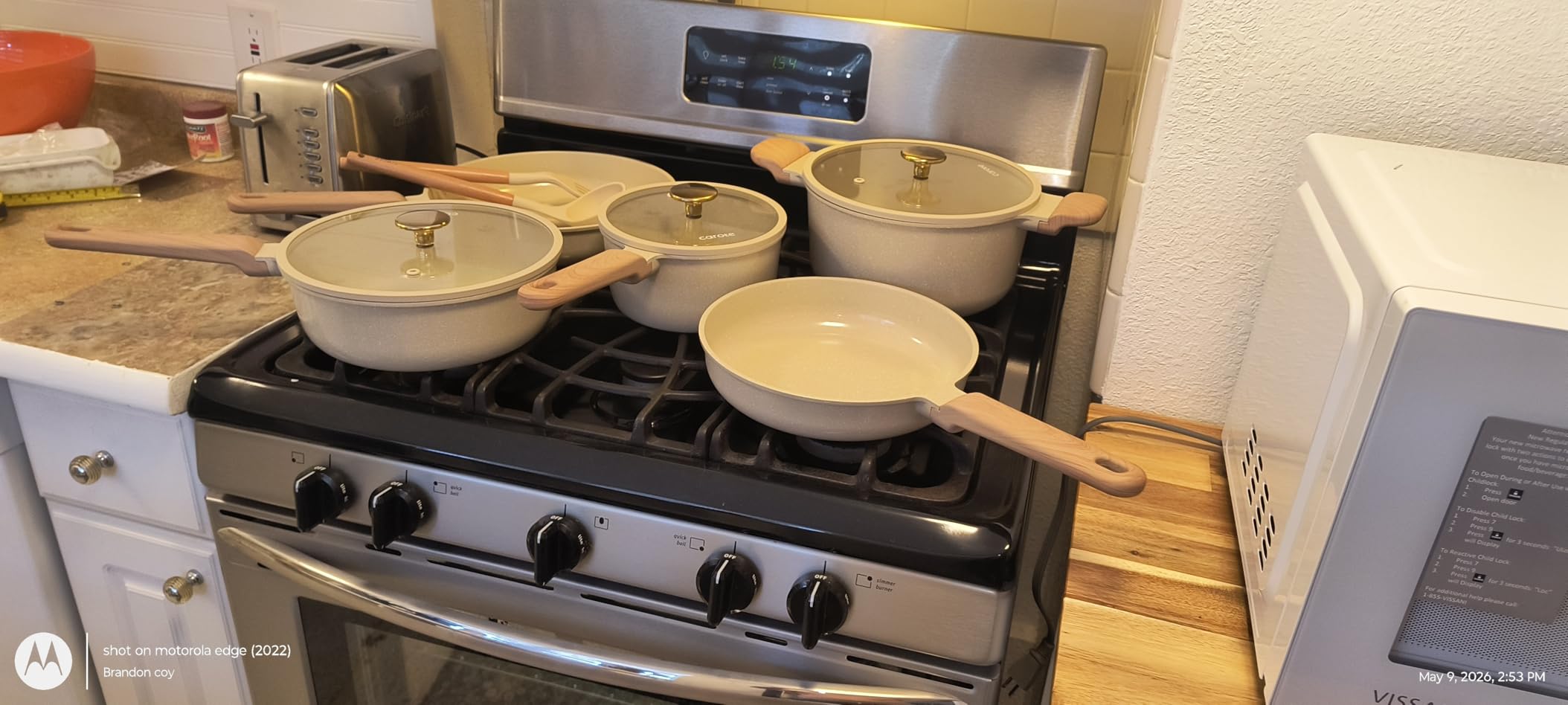 CAROTE 22Pcs Pots and Pans Set Non stick, Ceramic Cookware Set, Non-toxic Kitchen Cooking Set, PFAS and PFOA Free customer photo 1