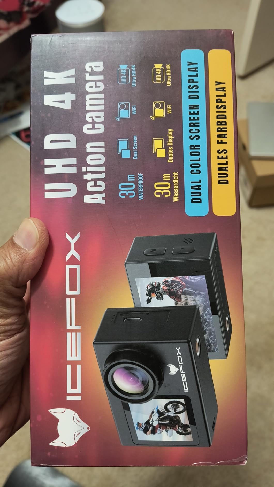 icefox Action Camera 4K 60FPS 20MP with 2X 2150mAh Batteries, Underwater Camera with 5X Zoom, EIS, Powered by Snappro App,Support Video&Photo Editing,Waterproof, WiFi Remote Control customer photo 2