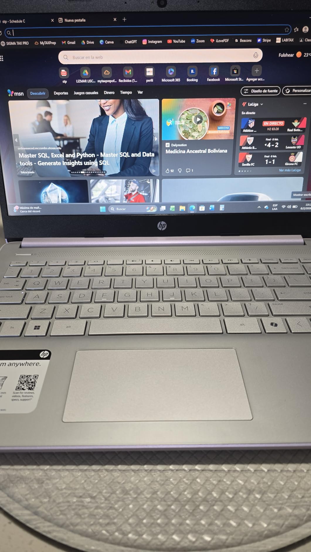 HP Ultrabook 14 Laptop Computer Business Study & Home 2025, Lifetime MS Office + Windows 11 Pro, Quad-Core Intel CPU, 16GB RAM & 628GB Storage (128GB UFS+500GB Ext), WiFi 6, Lavender customer photo 2