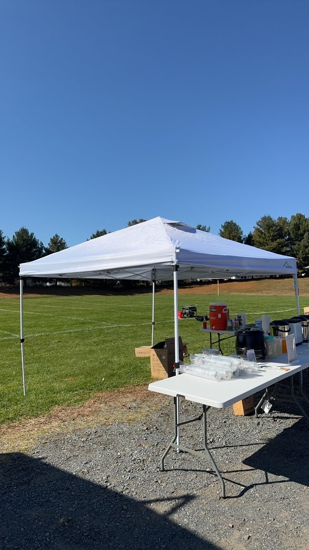 Acepic 10x20 Pop Up Canopy Tent with 6 Removable Sidewalls, One-Push Center Lock Design, Commercial Grade Waterproof Party Gazebo, UV Protection Outdoor Event Shelter with Church Windows, White customer photo 2