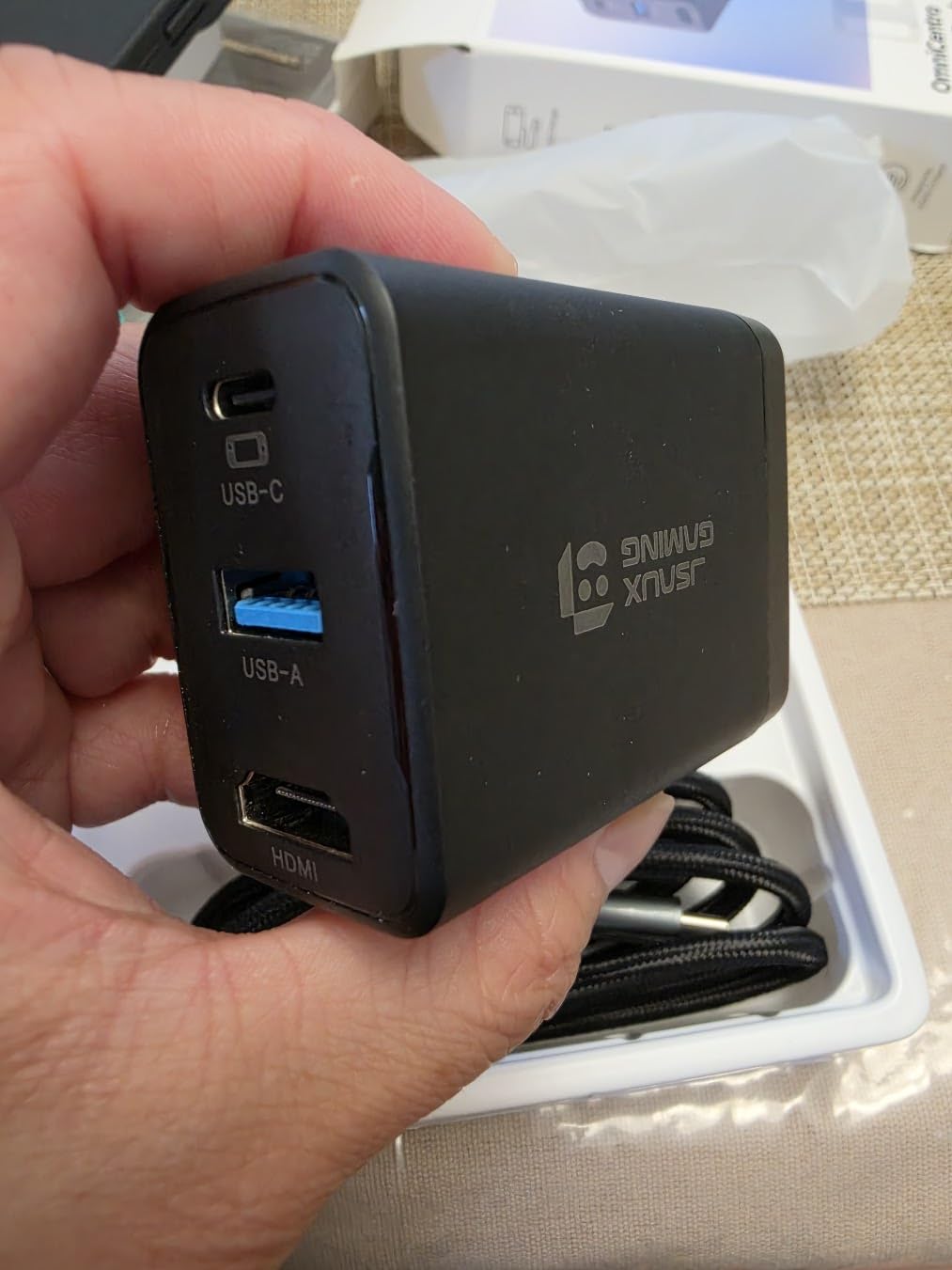 65W Switch Dock with 4K@120Hz HDMI, 65W PD Fast Charging, USB A Port | USB C TV Docking Station Compatible with Switch/Steam Deck/ROG Ally/Samsung/iPad/MacBook and More - OmniCentro Charger Dock customer photo 1