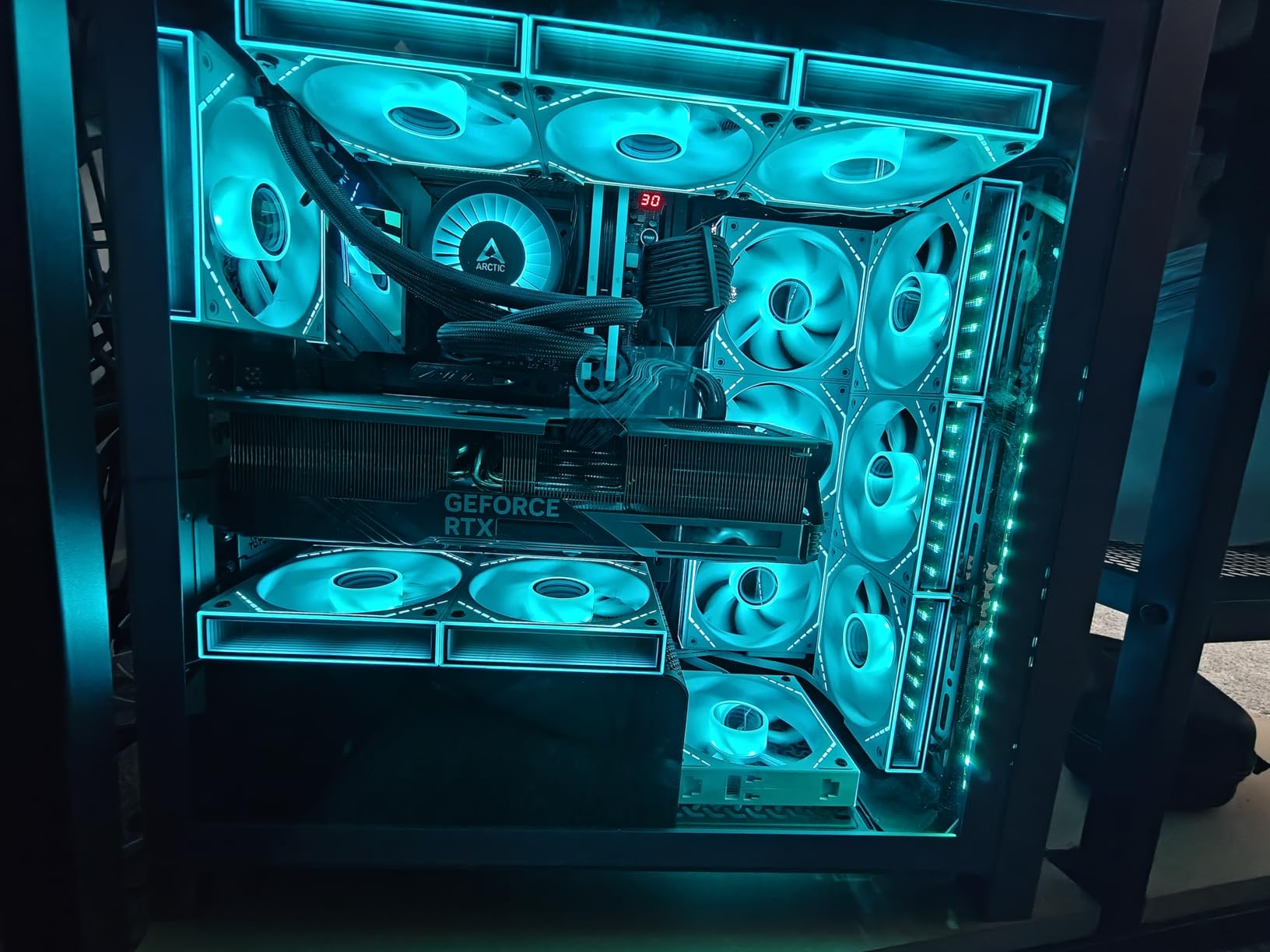 Thermalright TL-M12Q-S X3 120mm ARGB Case Fans, 2000RPM, 68.9CFM, 3-Pack | Daisy Chain Wiring, ARGB Fan Blades, Infinity Mirror Lighting customer photo 1