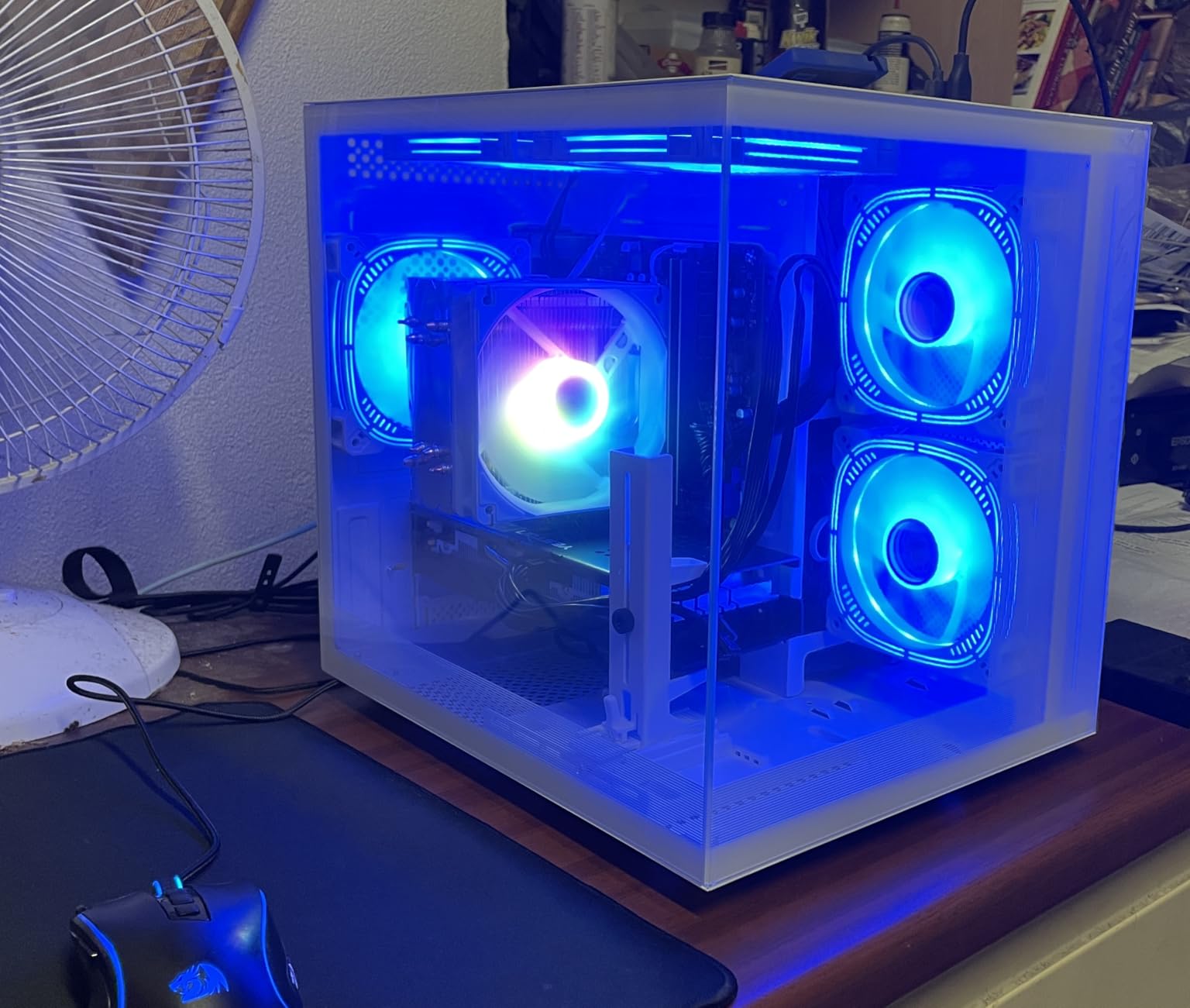 suevery Prebuilt Gaming PC Desktop, Ryzen 7 5700X (8-Core/16-Thread, Up to 4.6GHz), RTX 3050 6GB, 16GB DDR4 RAM, 512GB NVMe SSD, WiFi6, 4K Editing Streaming VR, High End Computer Tower White customer photo 1
