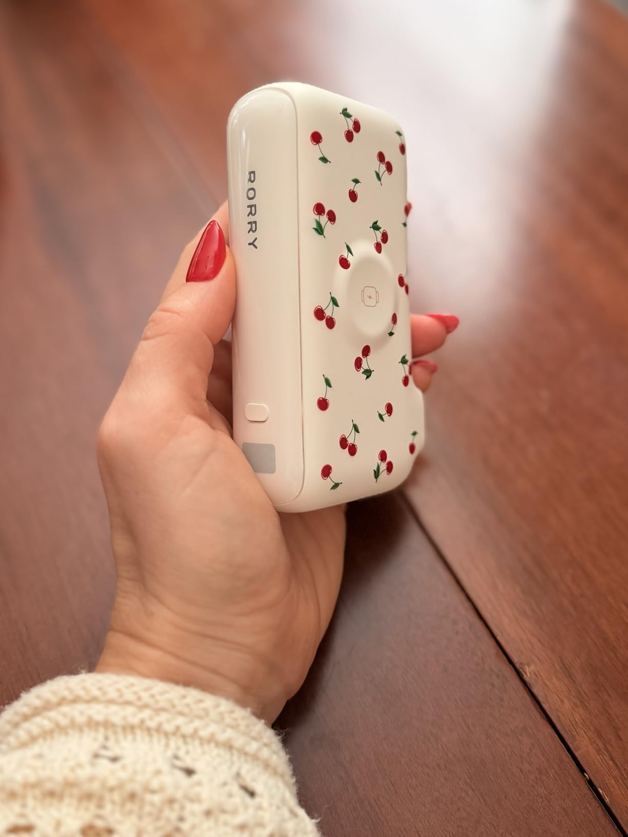RORRY Flow Portable Charger, 10000mAh 40W Fast Charging Power Bank with Built-in USB C Cable and Foldable Wall Plug, Battery Pack Travel Essentials for iPhone 17/16/15, Apple Watch, iPad, MacBook customer photo 2