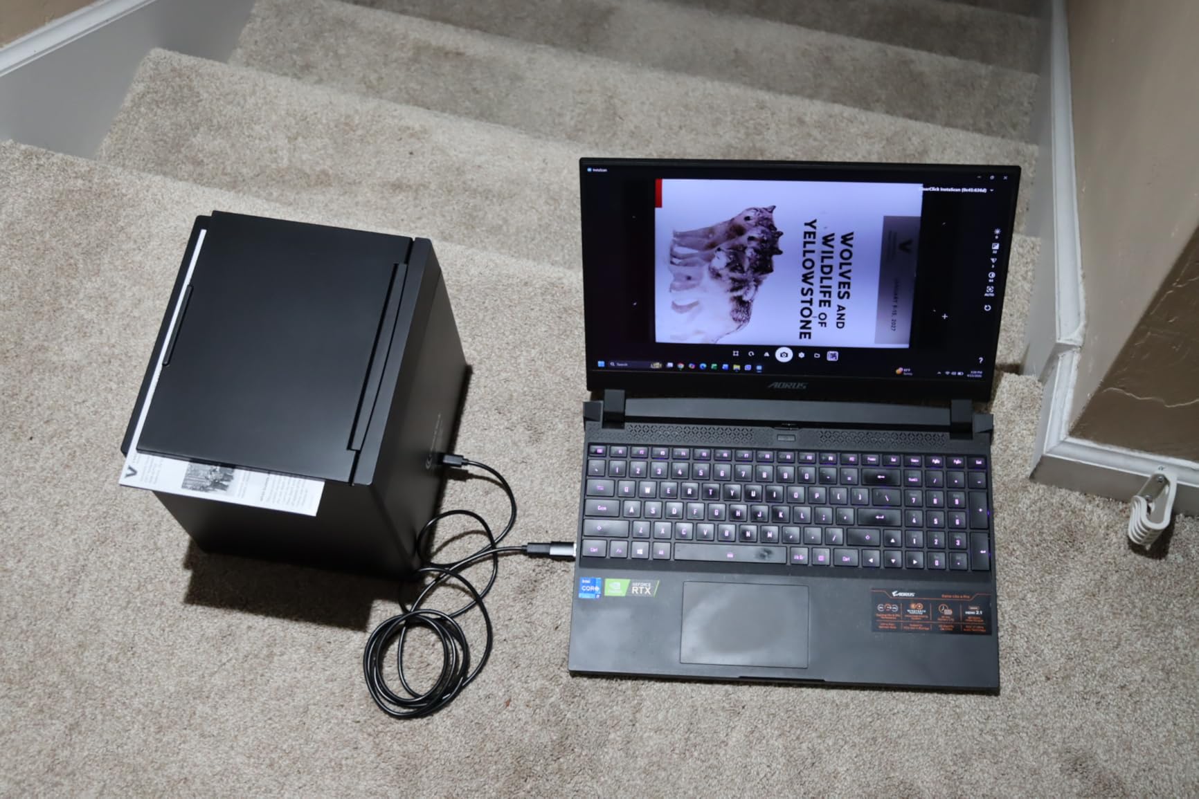 ClearClick InstaScan Photo Scanner for PC & Mac - Scans Each Photo Virtually Instantly - Compatible with 4x6, 5x7, & Smaller Photos - No Drivers Required - USB-C Connection [300 DPI Scanning Quality] customer photo 2