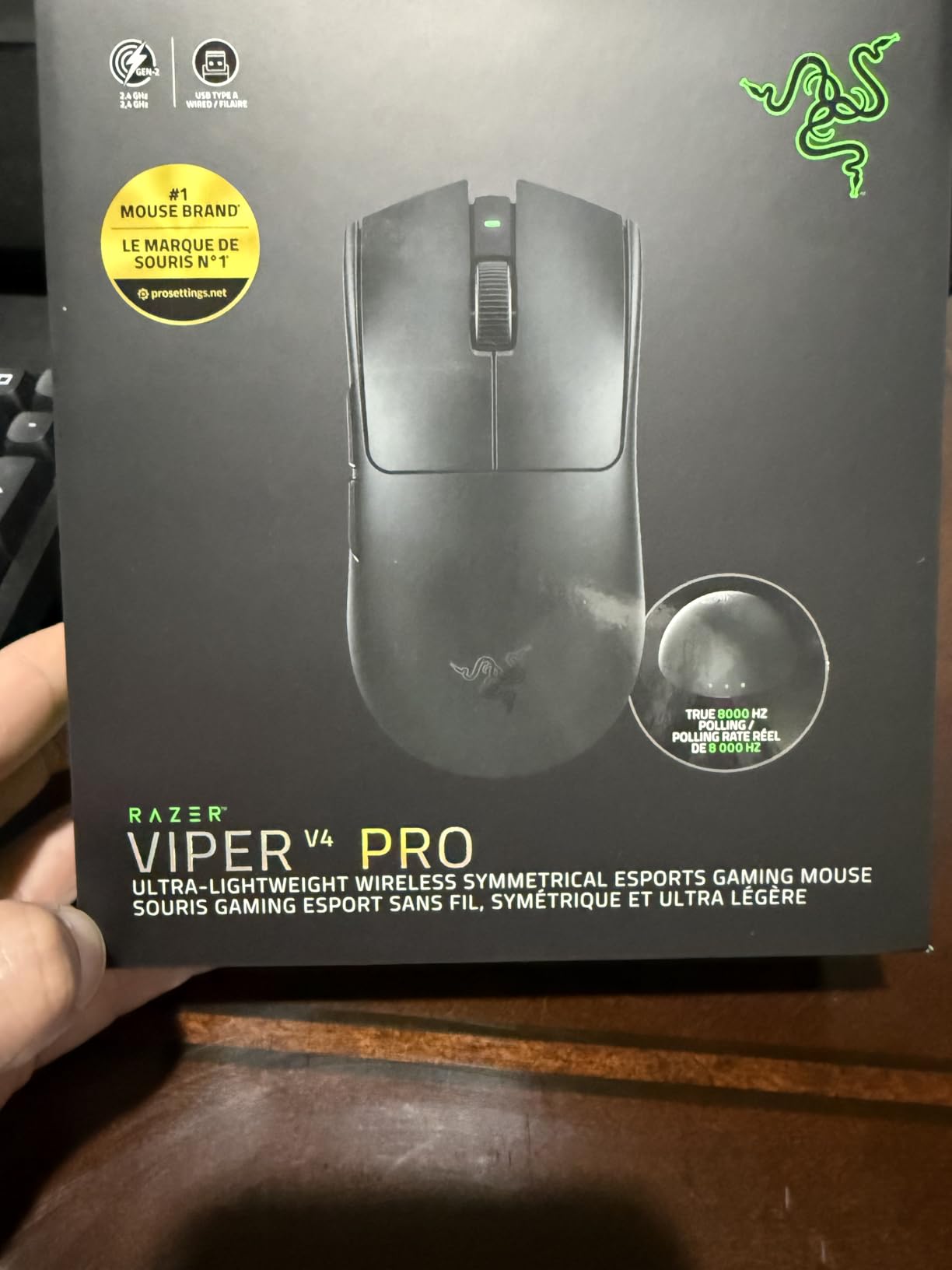 Razer Viper V4 Pro Wireless Esports Gaming Mouse - 49g Ultra Lightweight, Fast & Precise, 50K DPI Optical Sensor, 8K Polling, Gen-4 Optical Switches, Scroll Wheel, USB-C Charging, for PC & Mac - Black customer photo 2