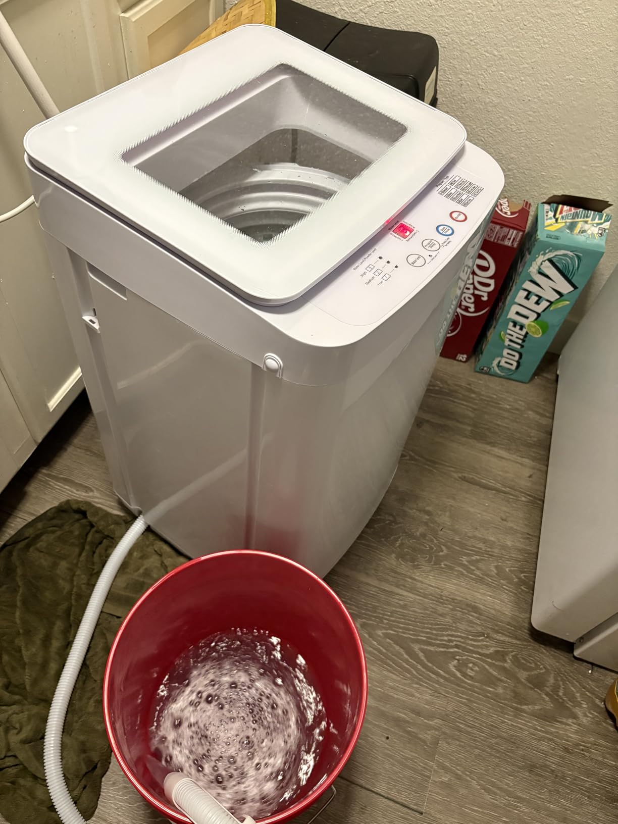Auertech 14 lbs Portable Washing Machine, Fully Automatic Portable Washer with Glass Lid, 10 Wash Cycles, Compact Capacity Washer and Spin Dryer Combo with Drain Pump for Apartment, Dorm, RV customer photo 2
