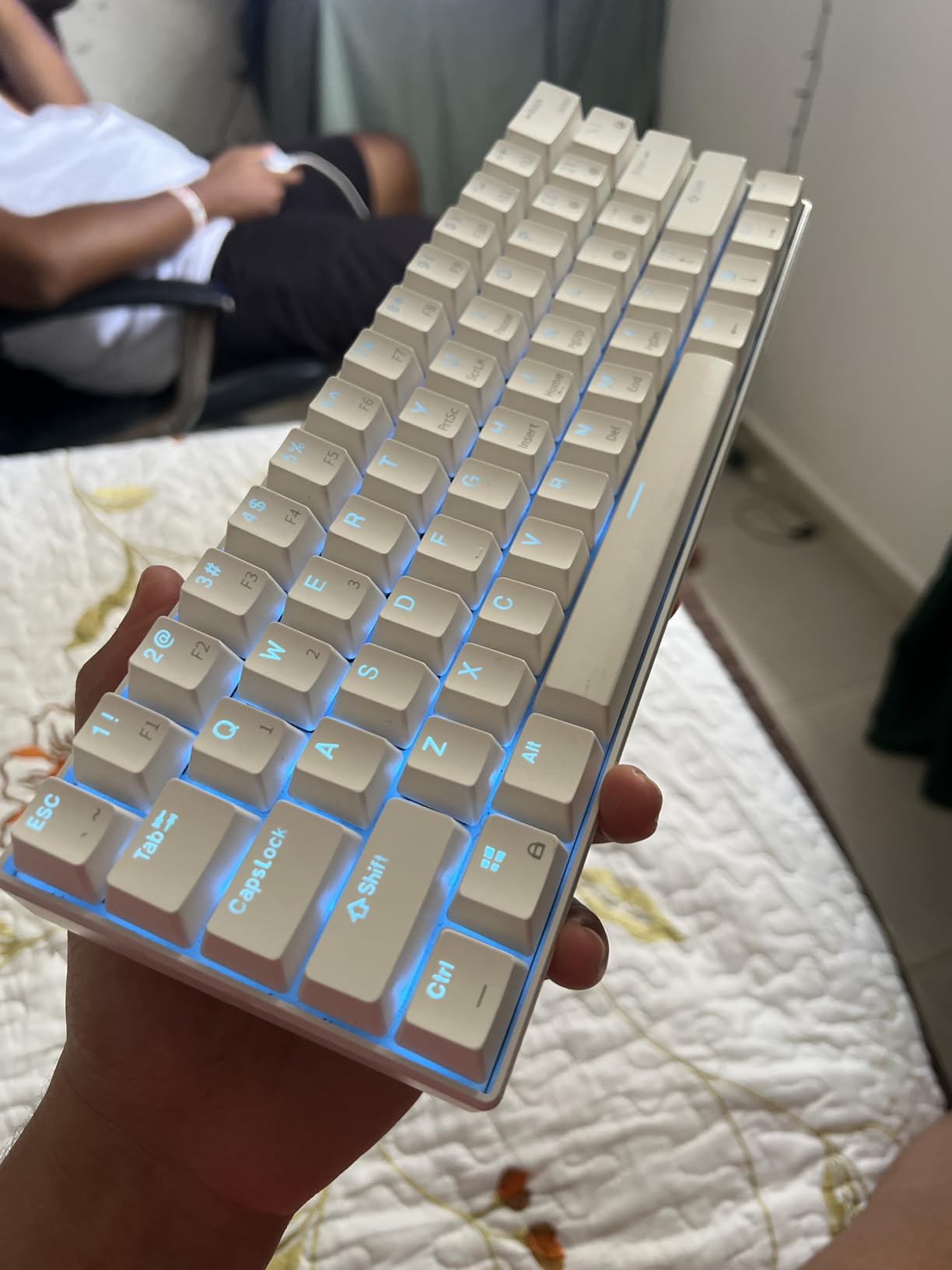 RK ROYAL KLUDGE RK61 Wireless Mechanical Keyboard, 60% Triple Mode BT5.0/2.4G/USB-C Compact Gaming Keyboard, PBT Keycaps, Pro Software, Hot Swappable Custom Switches customer photo 1