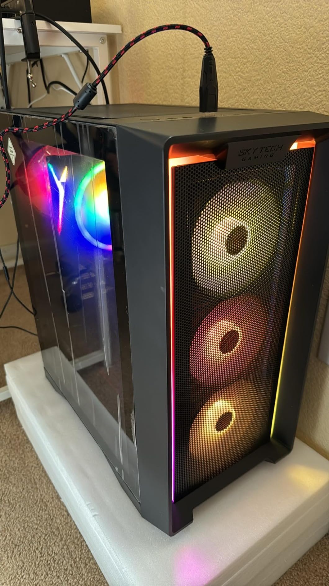 Skytech Gaming O11 Vision Gaming PC, AMD Ryzen 7 9850X3D 4.7GHz, NVIDIA RTX 5070 Ti 16GB VRAM, 2TB Gen4 NVMe SSD, 32GB DDR5 RAM 5600, 850W Gold ATX 3 PSU, 360 ARGB AIO, WI-FI 5, Windows 11, Desktop customer photo 1
